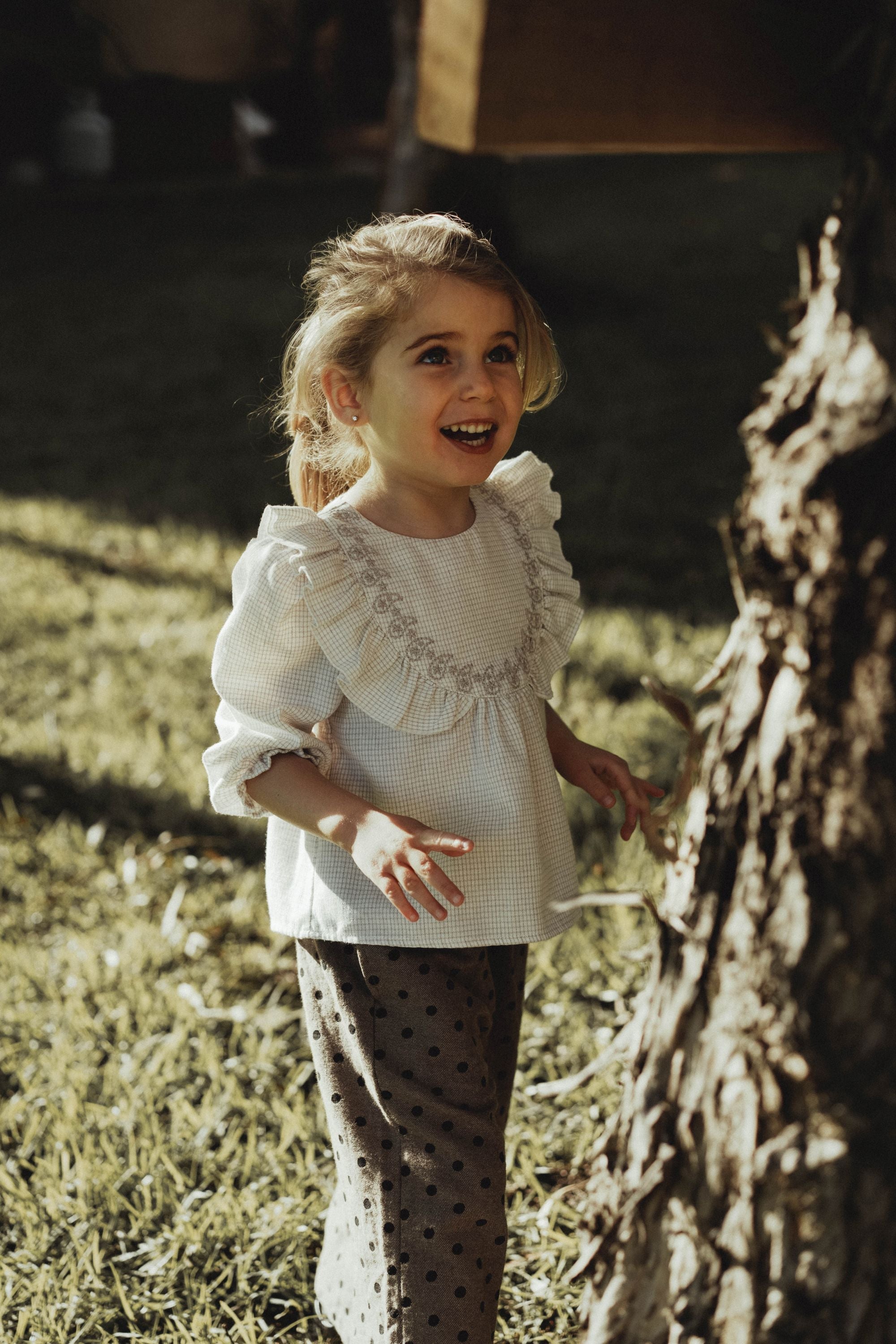 wirrawirra best baby clothes ruffled collar blouse light apricot 24 Autumn Autumn Blouses Girls New Arrivals Shirts Spring