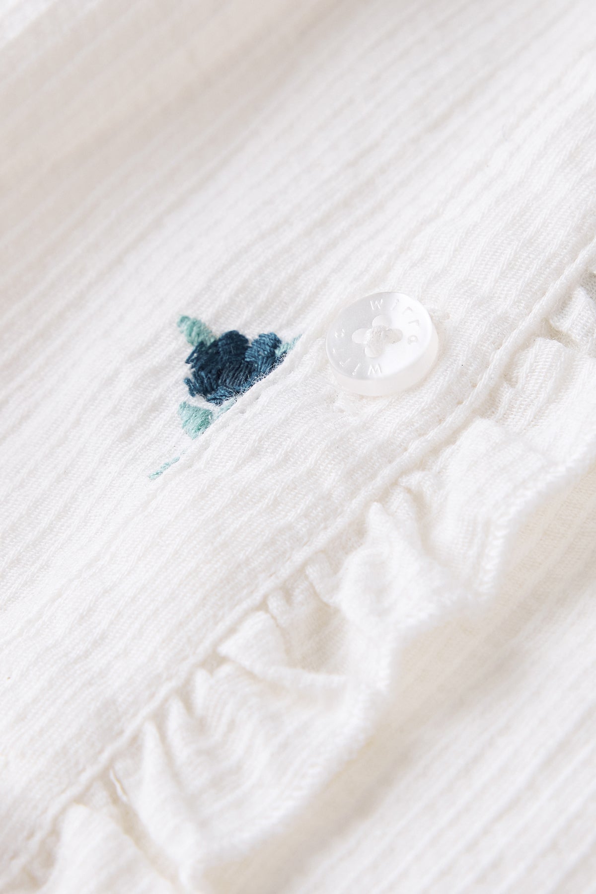 wirrawirra gender neutral baby clothes cotton embroidered blouse cream 24 Autumn Autumn Blouses Girls New Arrivals Shirts Spring