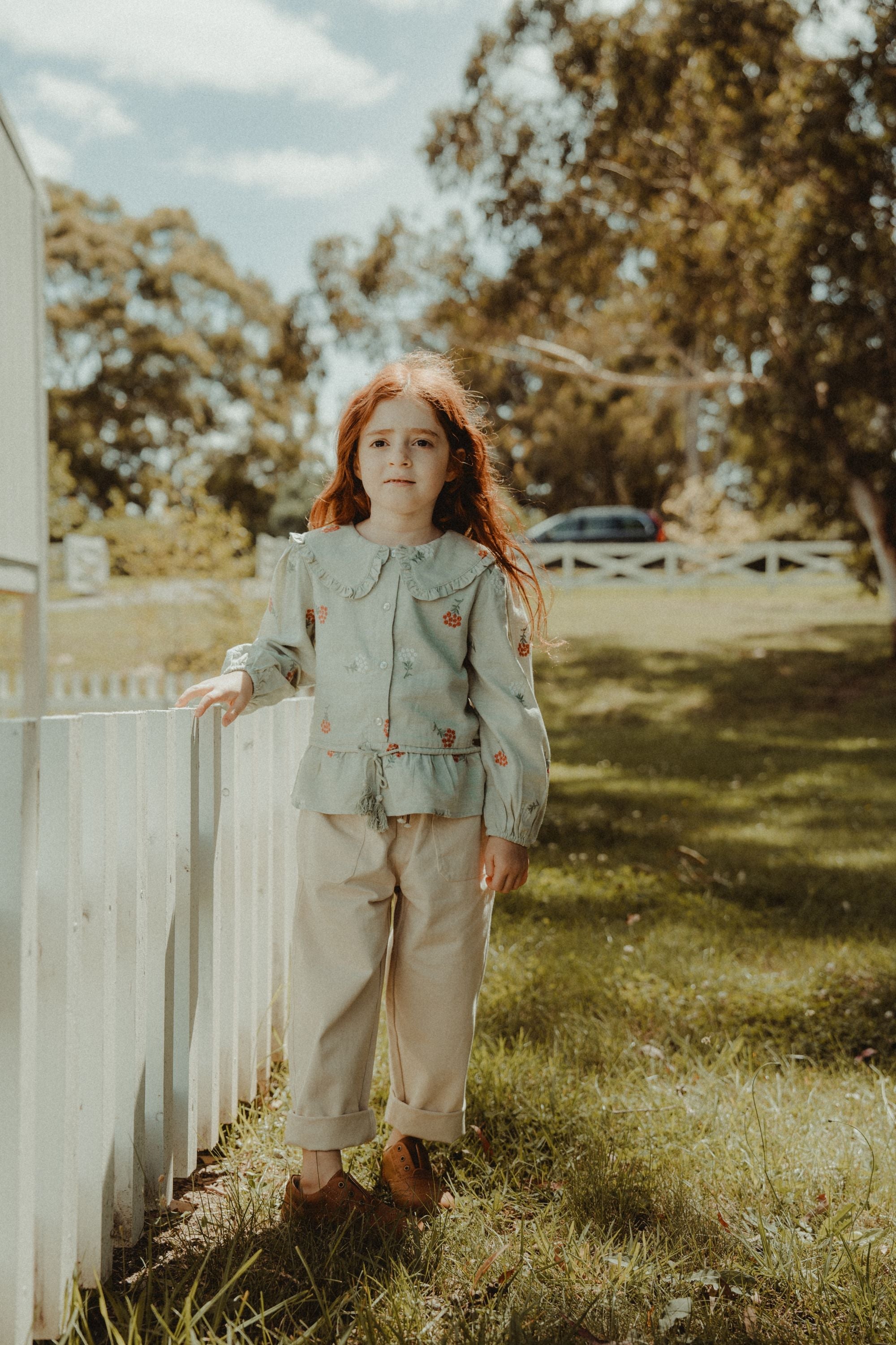 wirrawirra sustainable baby clothes long sleeve embroidered blouse pale green 24 Spring Blouses Girls New Arrivals Shirts