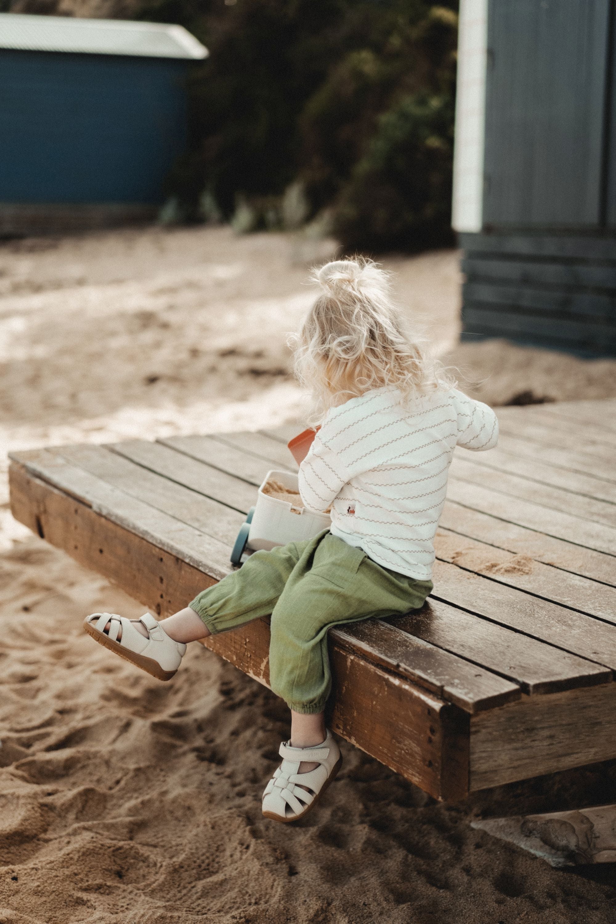 wirrawirra organic newborn clothes striped shoulder drop short sleeves moss stripes 24 Summer Boys Essentials Girls New Arrivals T Shirts