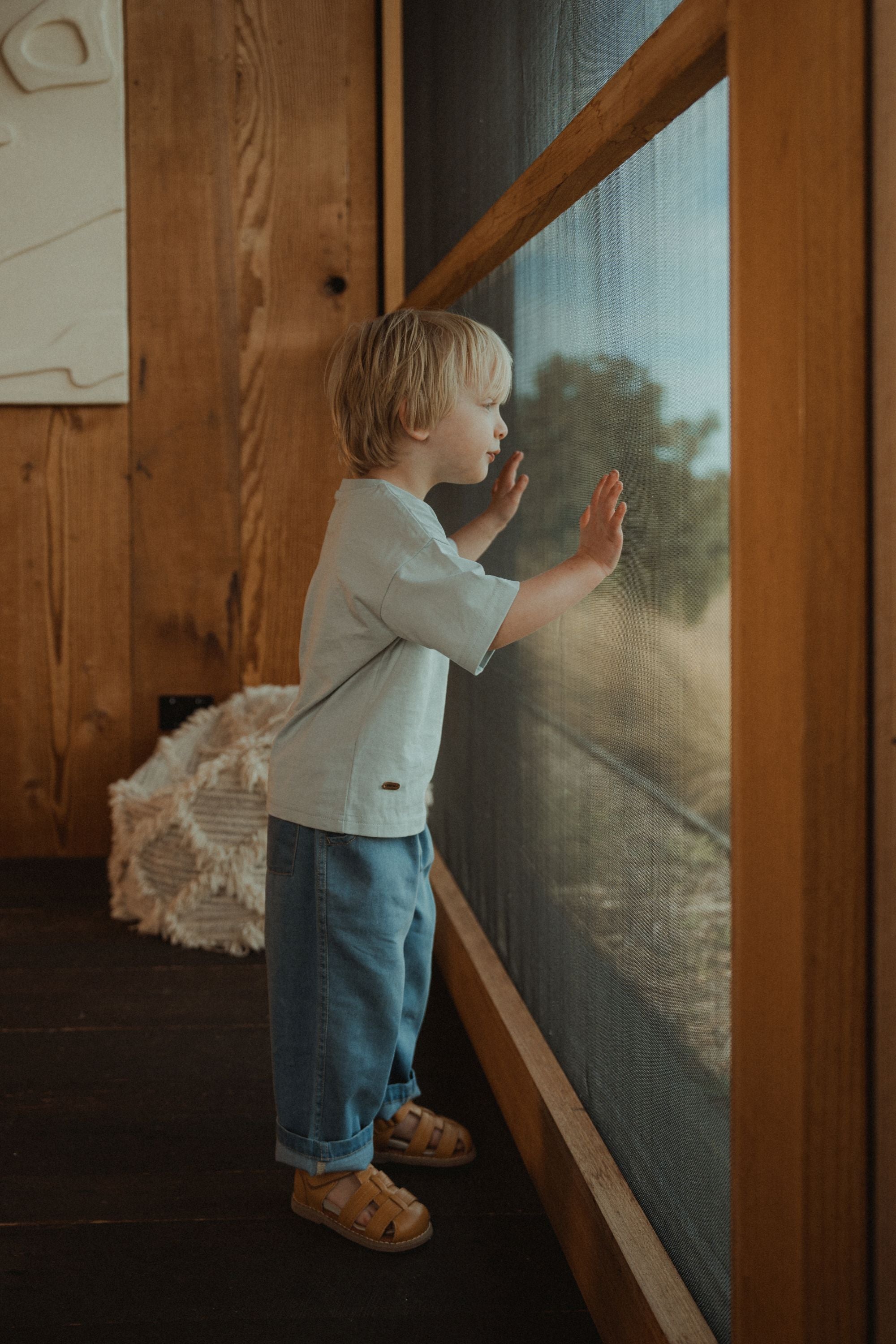 wirrawirra kids clothes tencel denim pants denim blue 24 Spring Boys Girls Leggings New Arrivals Trousers