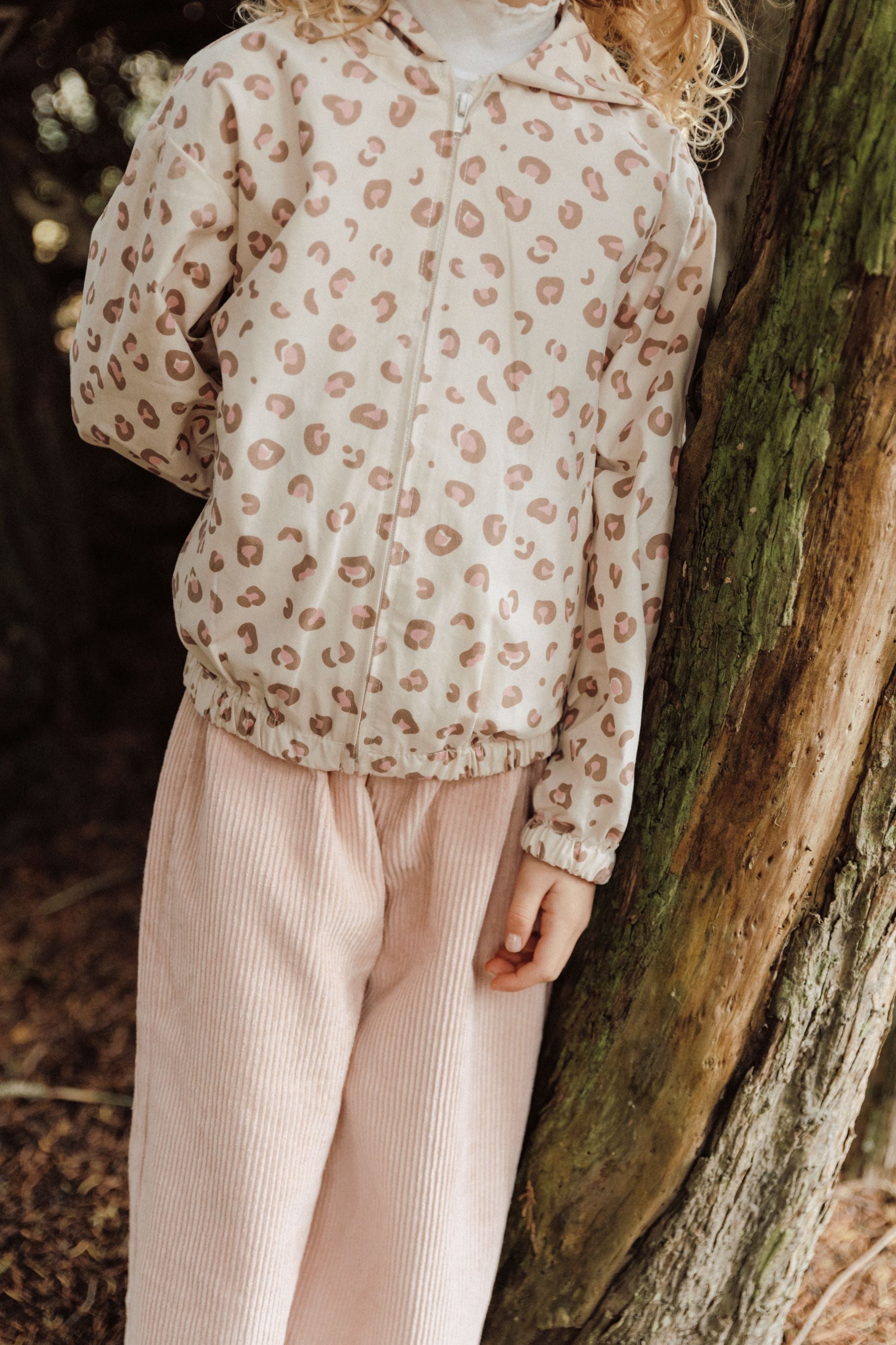 Leopard Print Hoodie Jacket - Pink Leopard