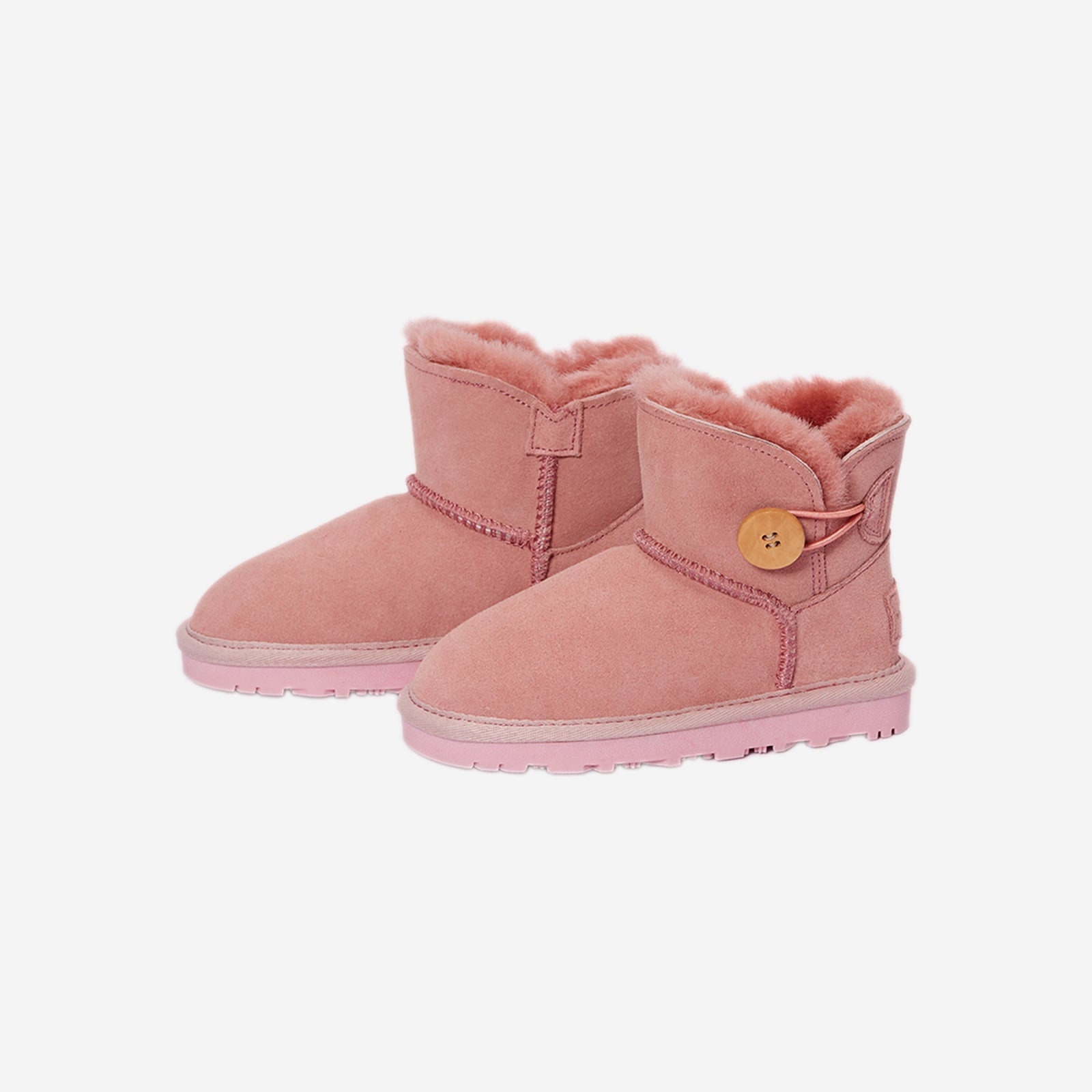 button classic kids rose red woolly kids leather kids shoes baby infants shoes Winter boots childrens barefoot shoes Kids snow boots