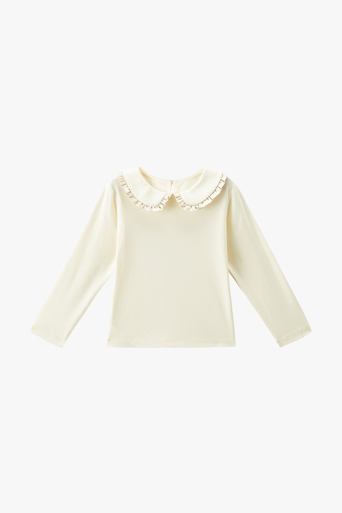 Lace Collar T-shirt - Cream