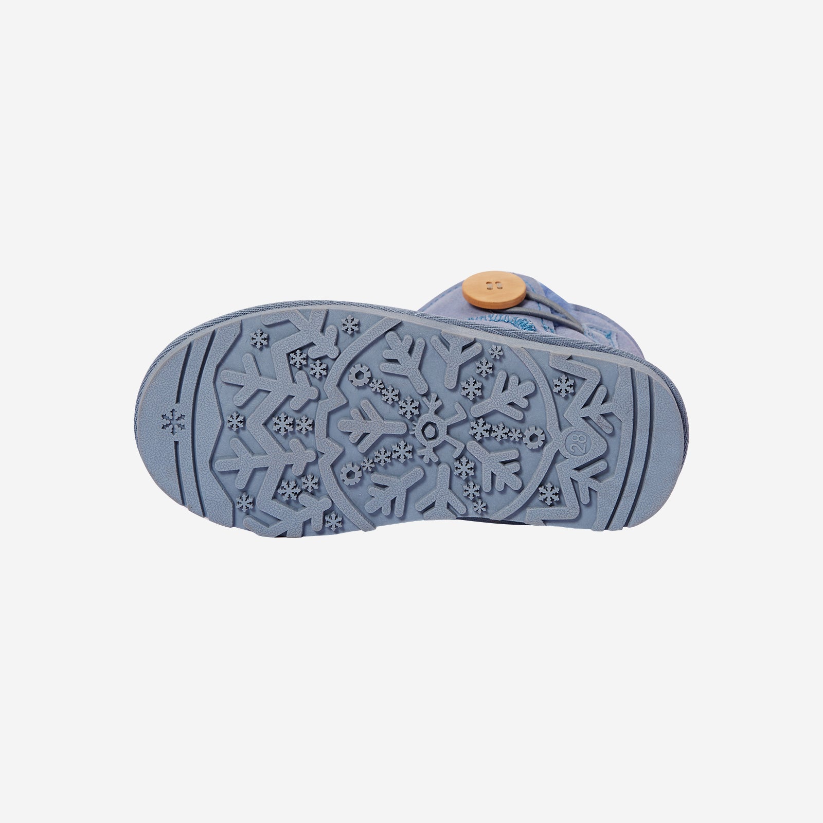 button classic kids sky blue woolly kids leather kids shoes baby infants shoes Wool lining infants shoe Autumn