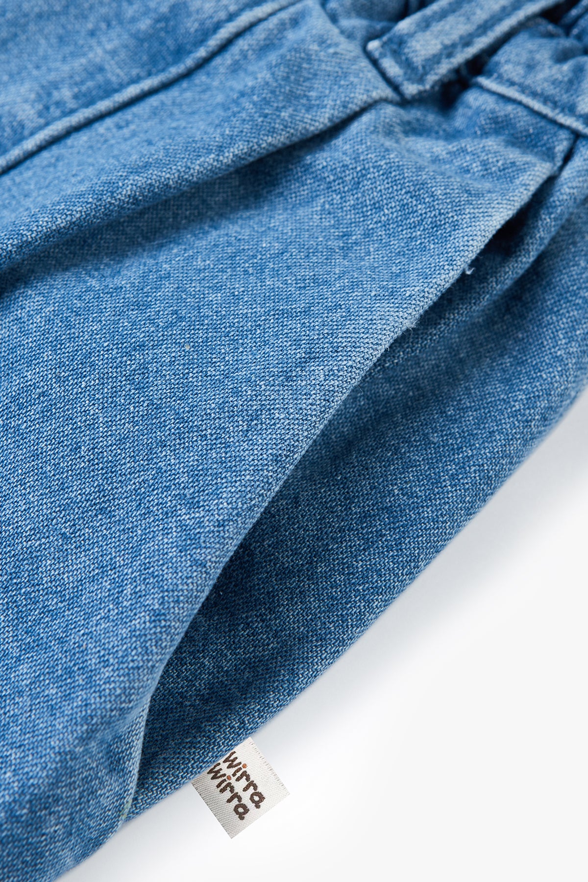 Vintage Denim Suspender Pants - Blue