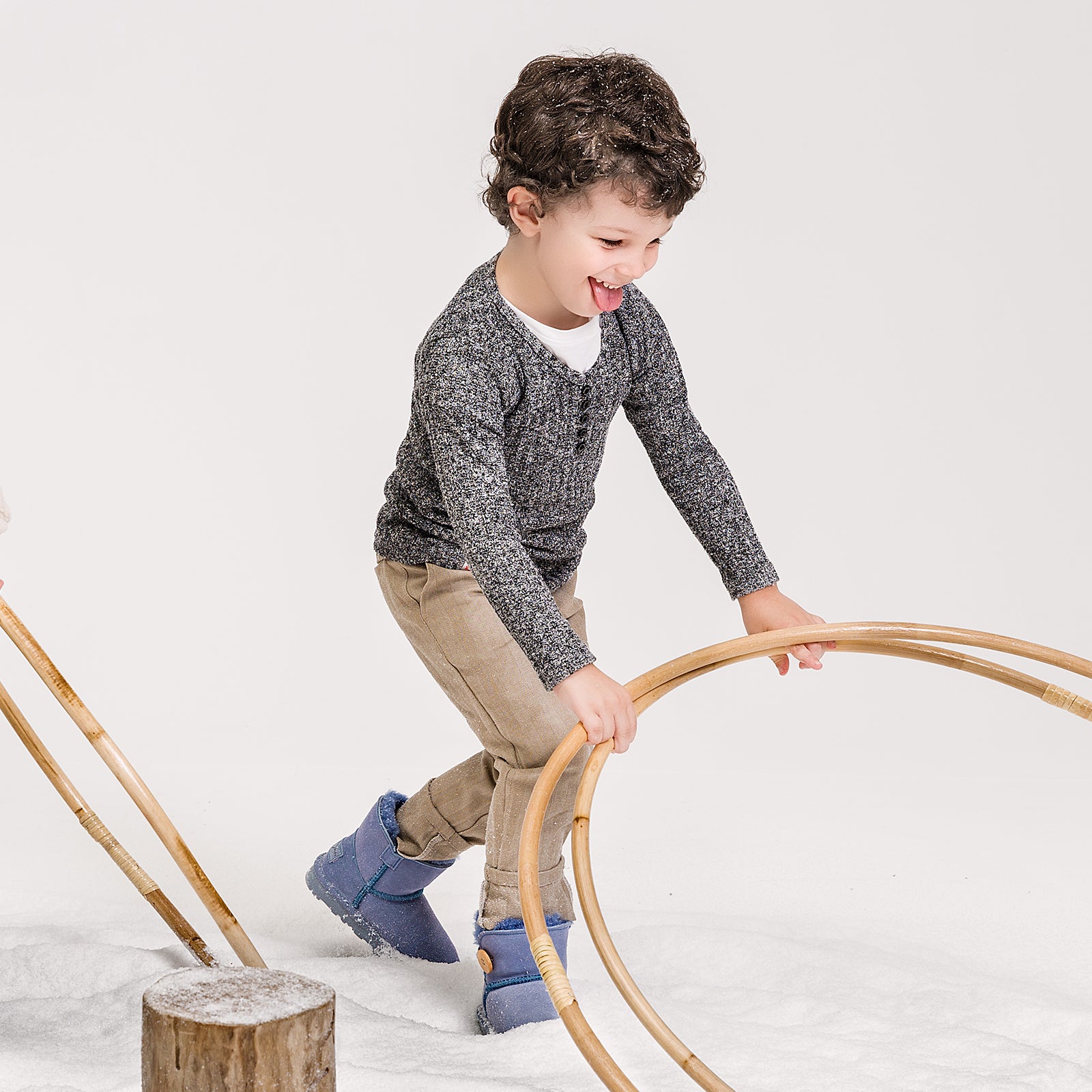 button classic kids sky blue woolly kids leather kids shoes baby infants shoes Girls snow boots kids shoes Kids ugg boots