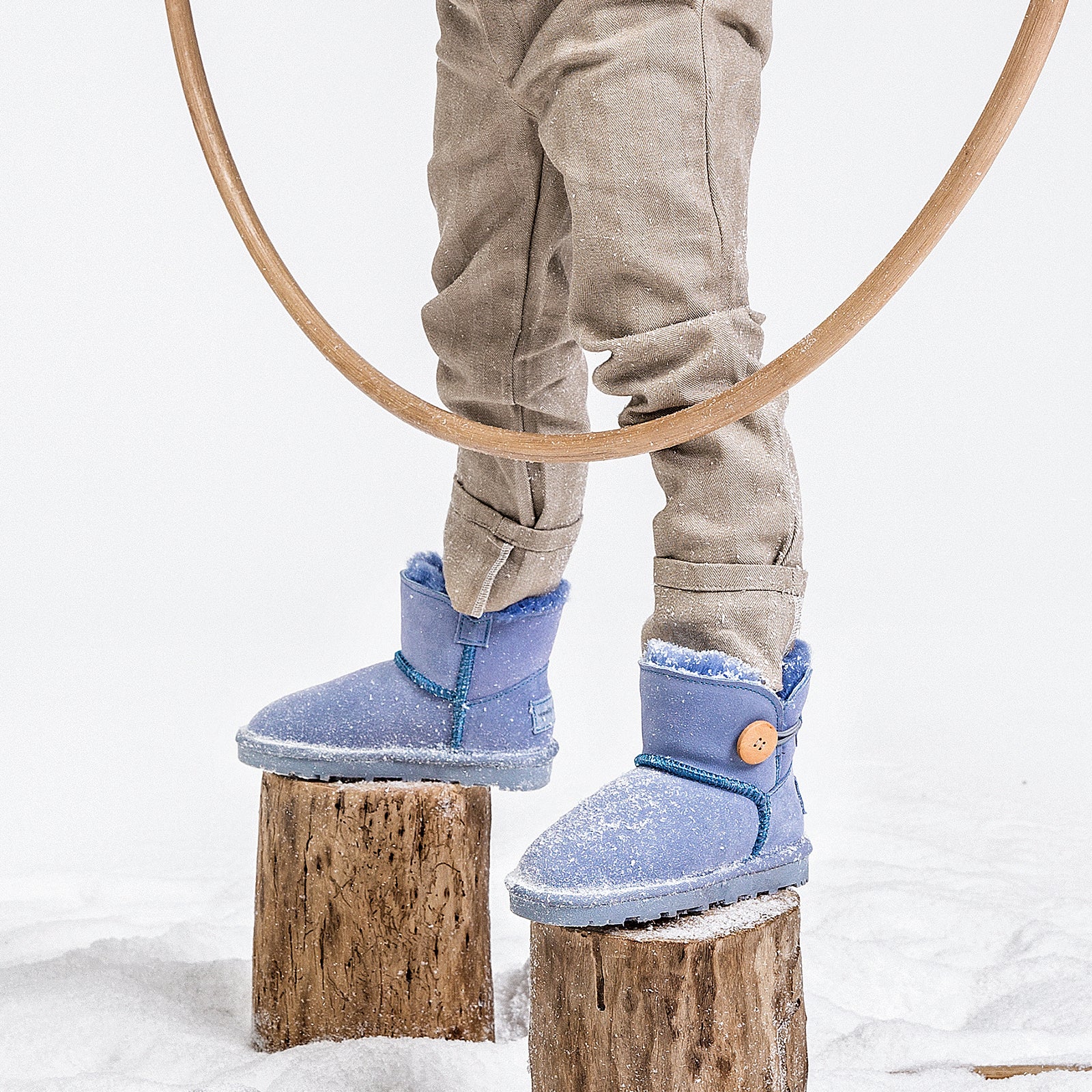 button classic kids sky blue woolly kids leather kids shoes baby infants shoes Boys winter boots slip on shoes Boys snow boots