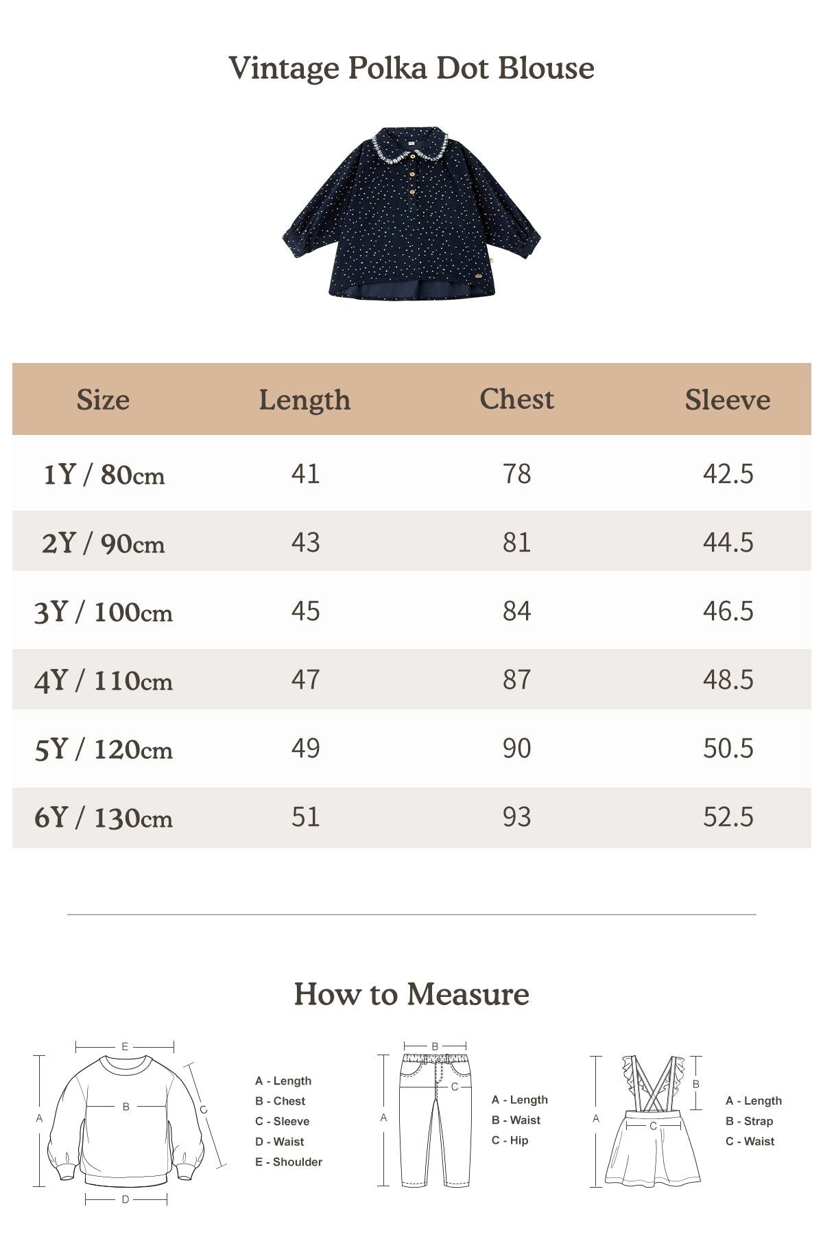 Vintage Polka Dot Blouse - Navy