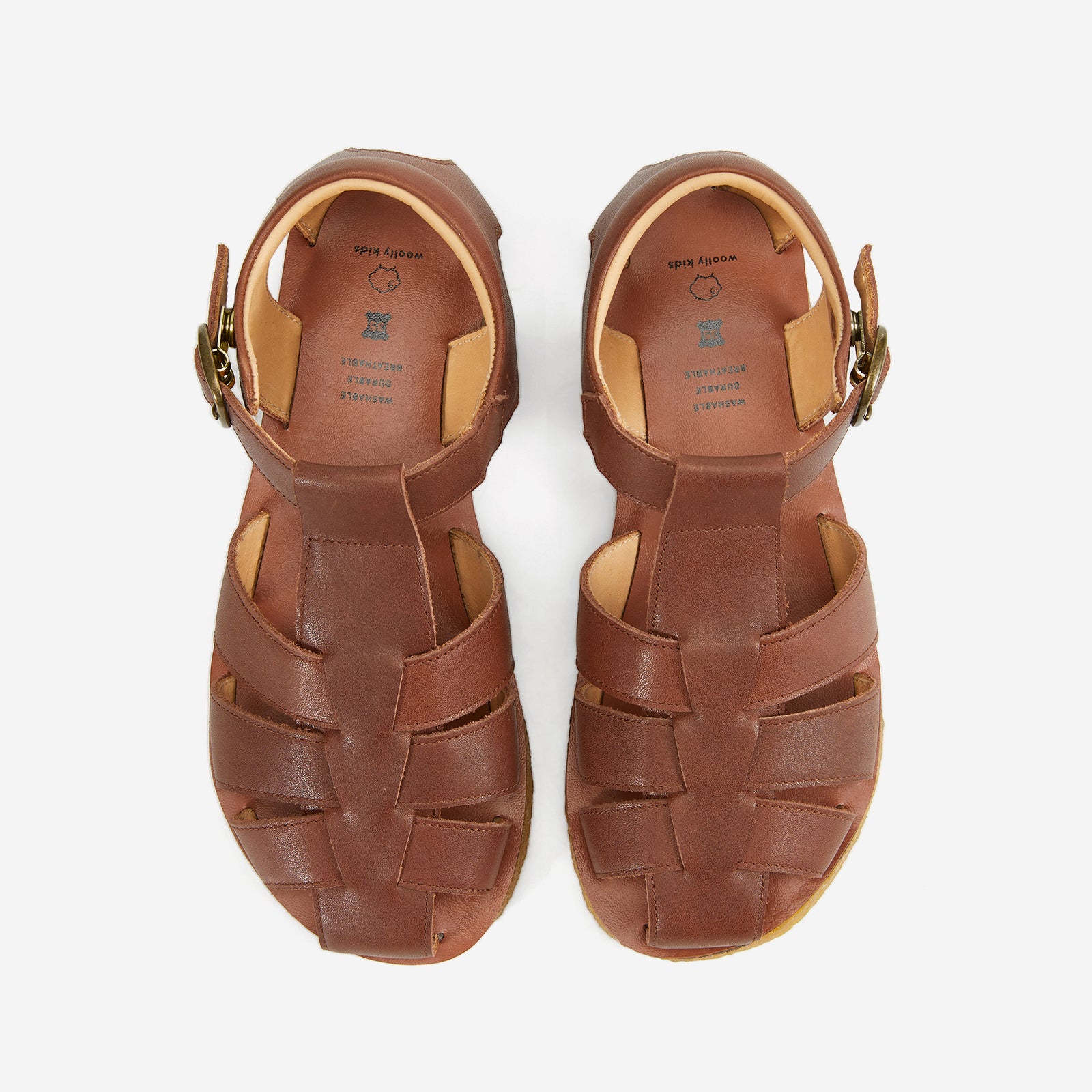 Arlo - Cocoa Brown - Woolly Kids - detail view
