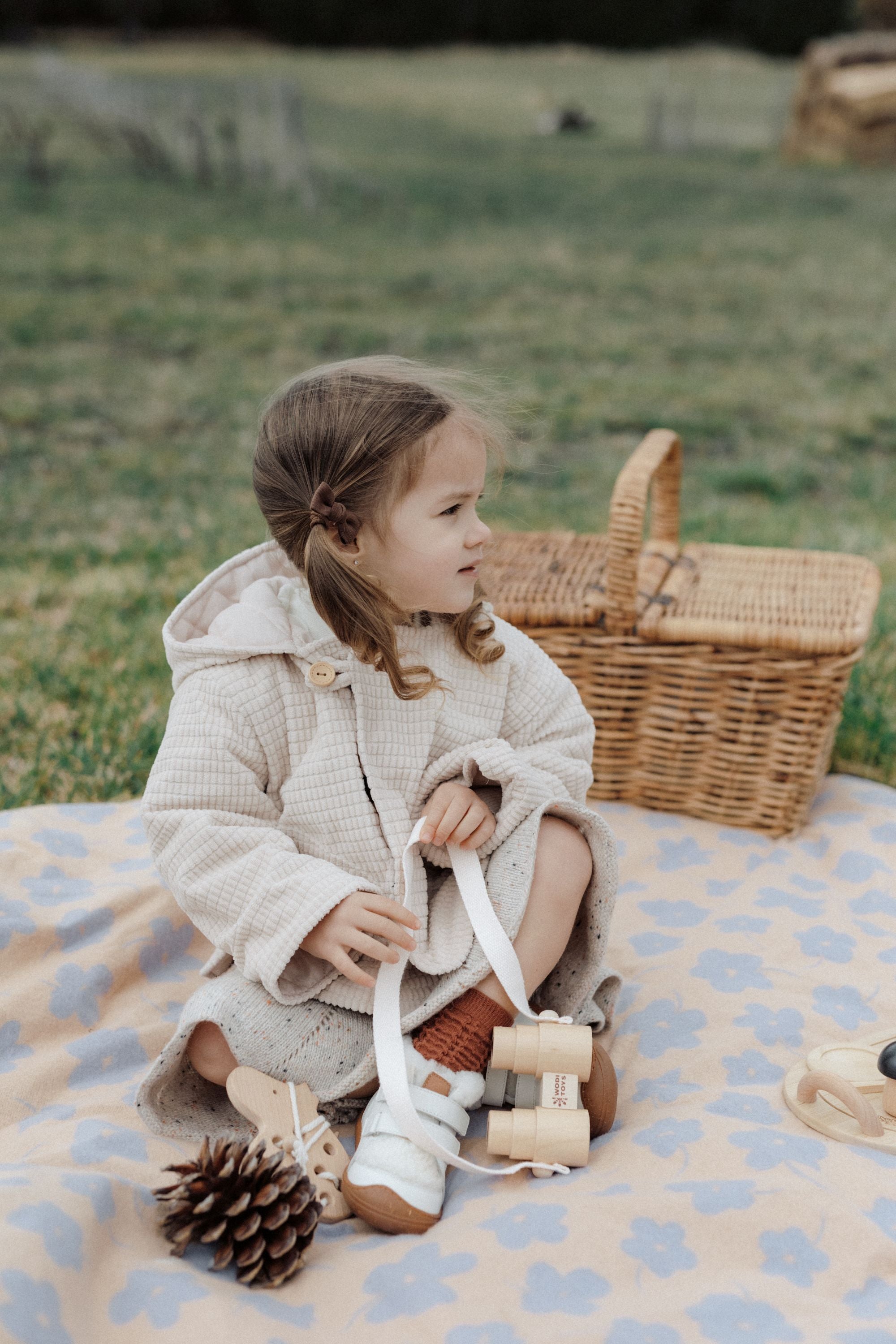 wirrawirra organic cotton baby clothescorduroy hooded jacket gray cream24 Winter  Boys  Gilets  Girls  Jackets  New Arrivals