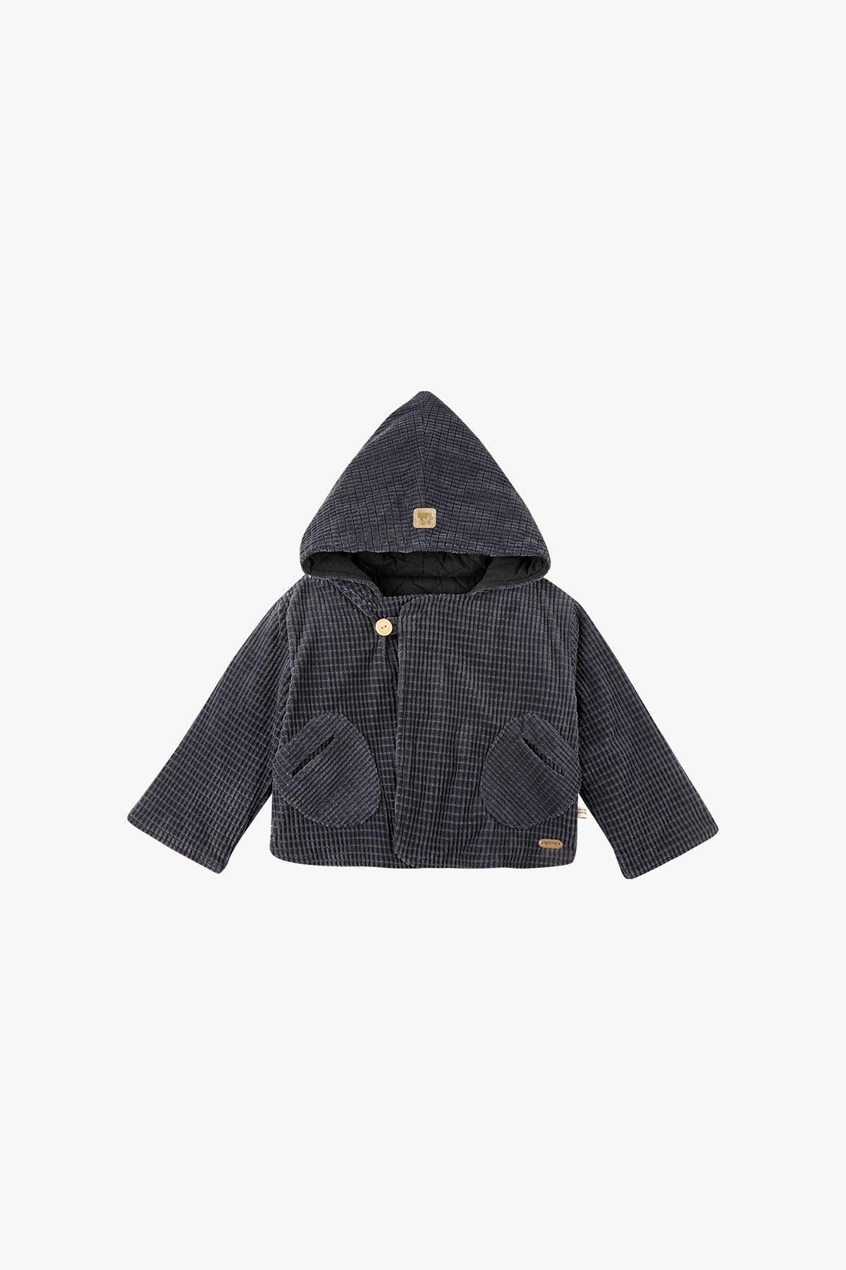 wirrawirra gender neutral baby clothescorduroy hooded jacket gray24 Winter  Boys  Gilets  Girls  Jackets  New Arrivals