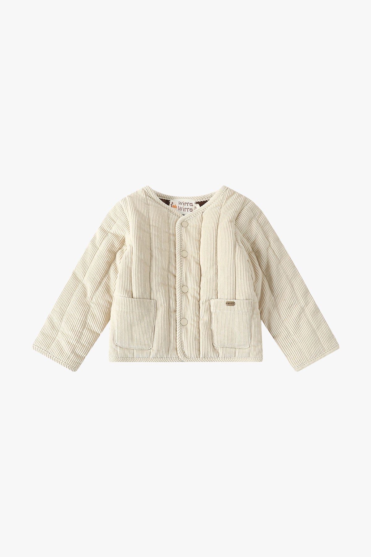 wirrawirra cute baby clothes corduroy jacket light beige 23 Winter Boys Girls New Arrivals Outwears Tops Jackets Gilets