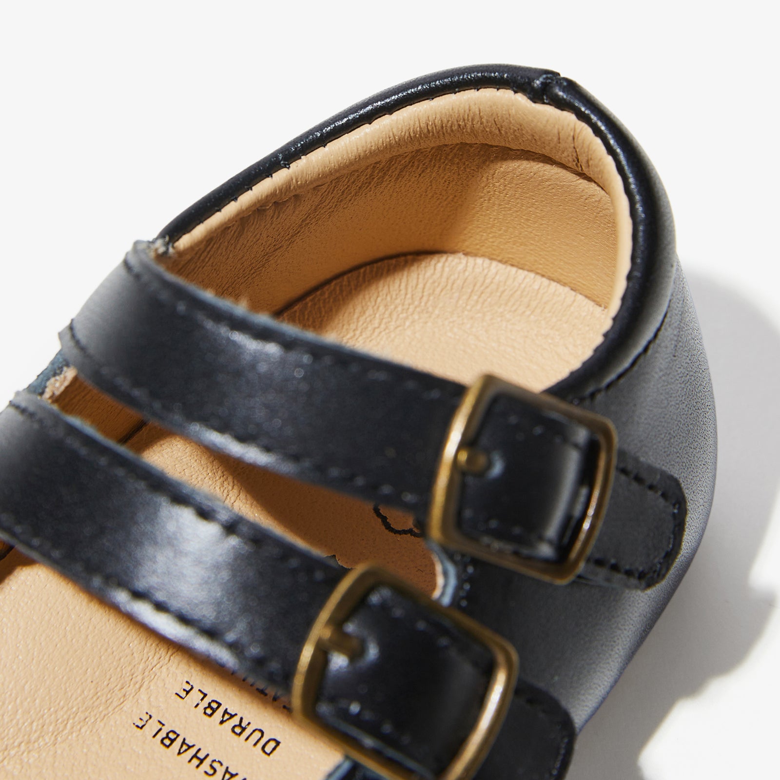 hailey retro black woolly kids autumn infant leathr shoes slip on shoes shoekids 1st walker shoes