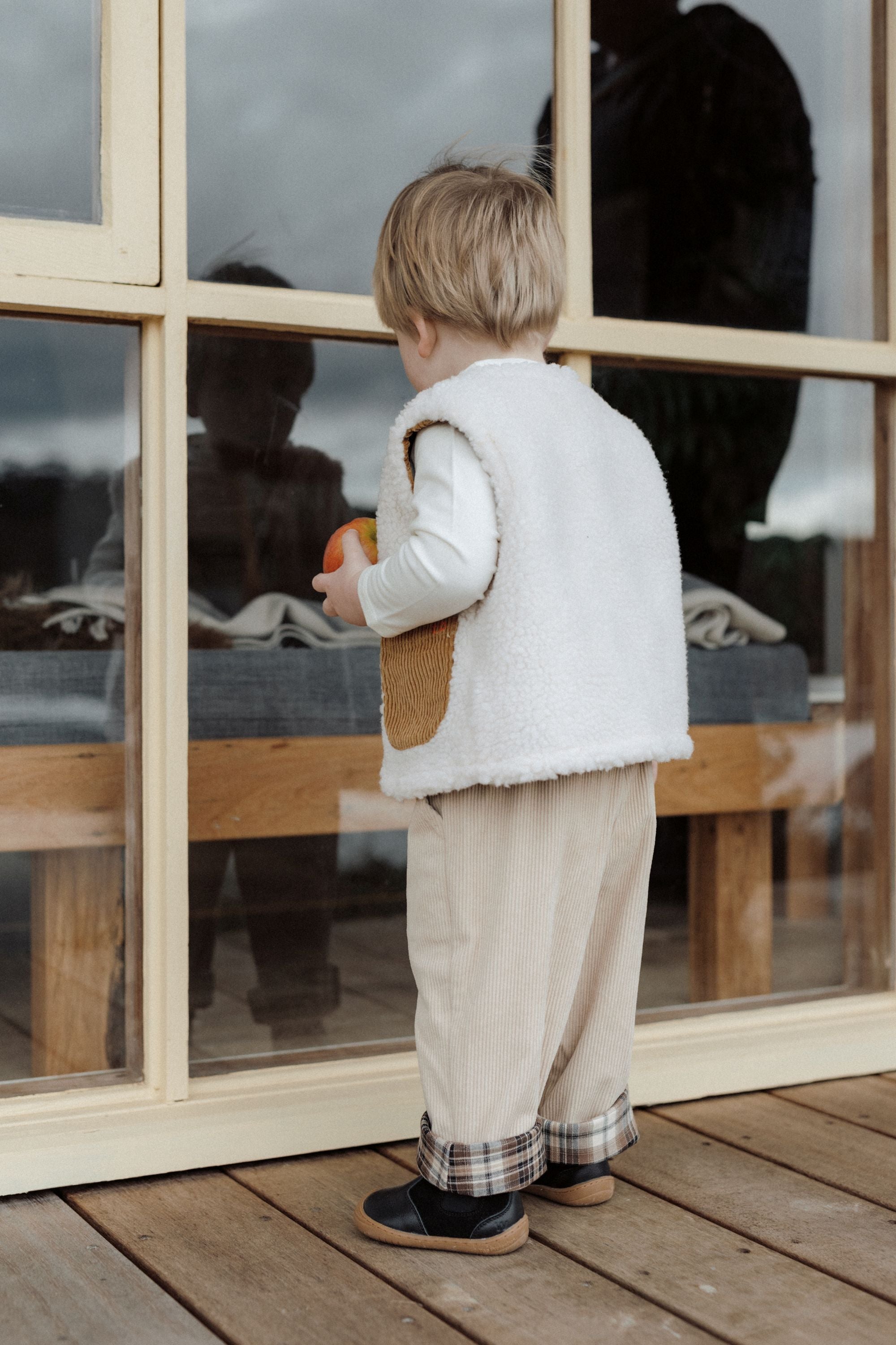 wirrawirra sustainable baby clothesplaid pants cream24 Winter  Boys  Girls  Leggings  New Arrivals  Trousers