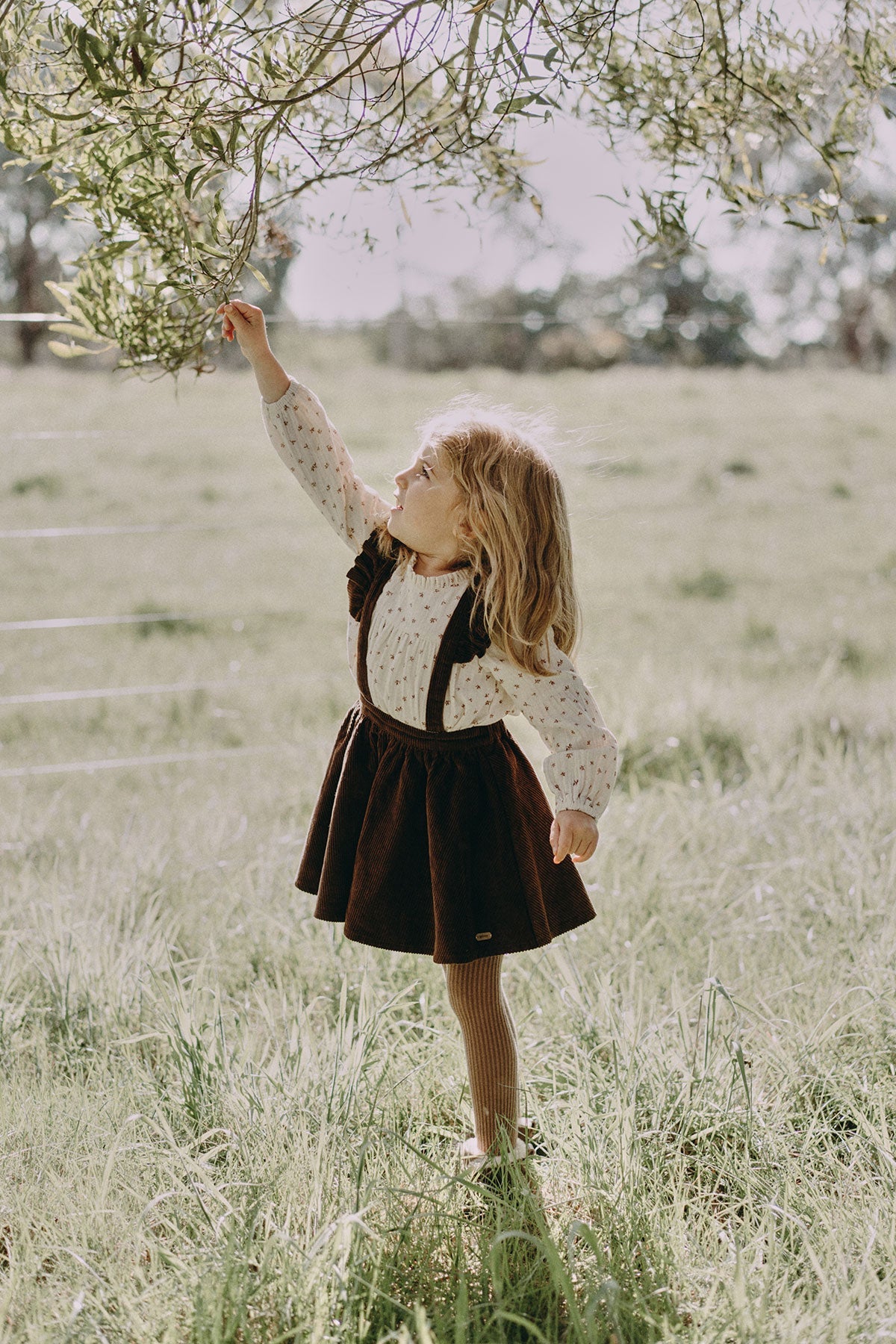 wirrawirra organic cotton baby clothes suspender skirt dark brown 23 Winter Dresses Girls New Arrivals