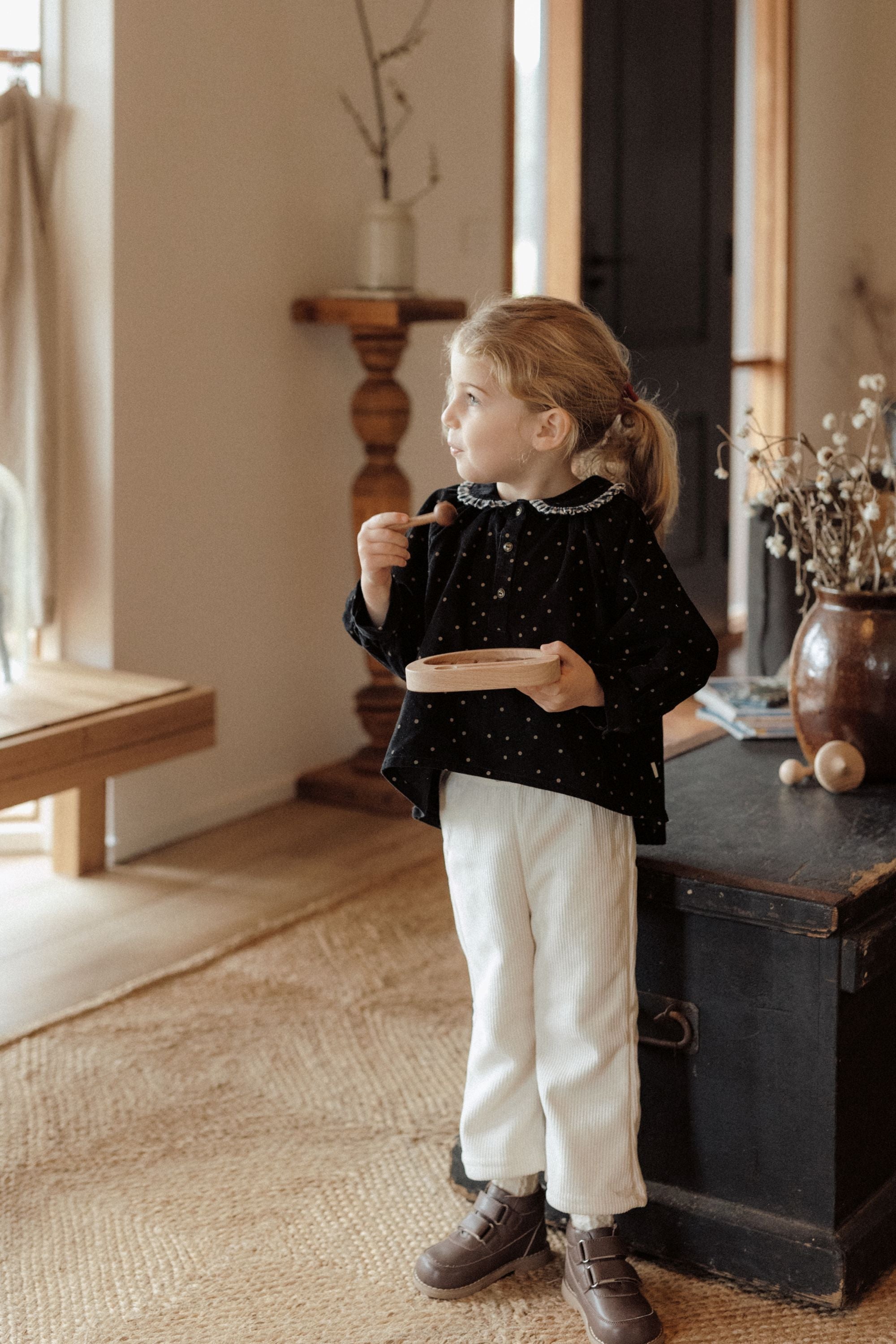 wirrawirra baby boy clothesvintage polka dot blouse navy24 Winter  Blouses  Girls  New Arrivals  Shirts