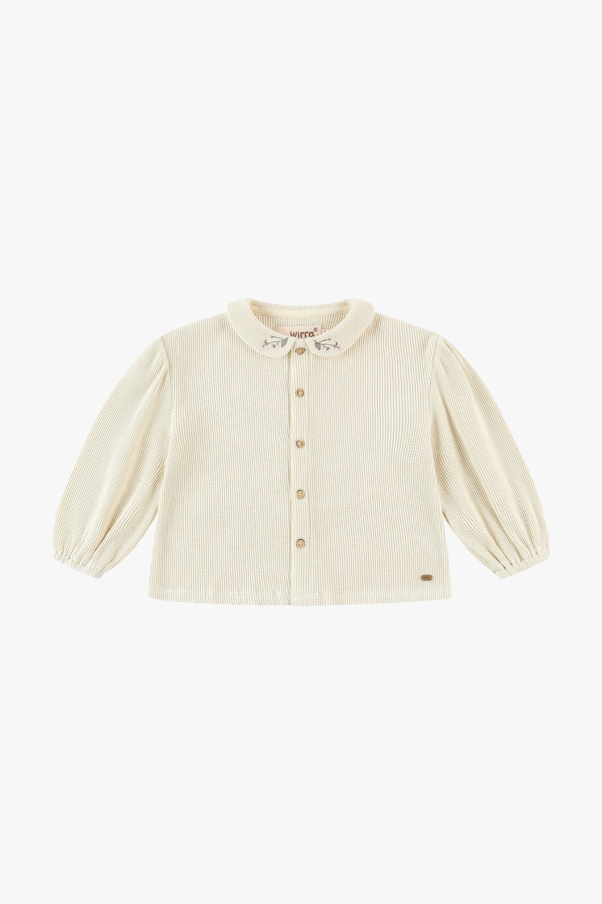 wirrawirra baby store waffle plaid long sleeved shirt beige 24 Spring Blouses Girls New Arrivals Shirts