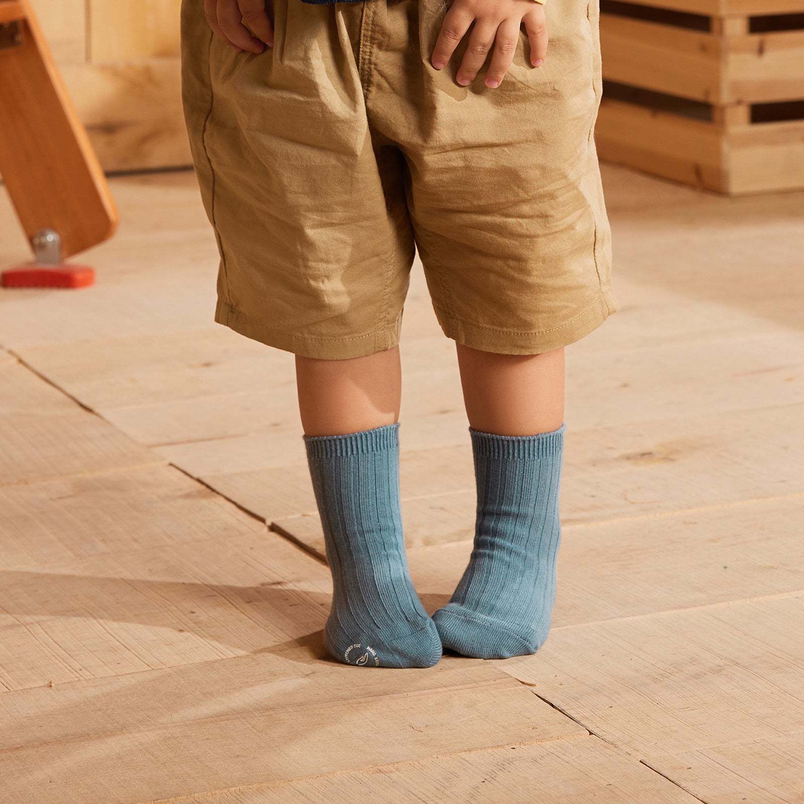 Woolly Socks Packaging for 3 pairs - Cardamun Green+Lake Blue+Tiles Grey