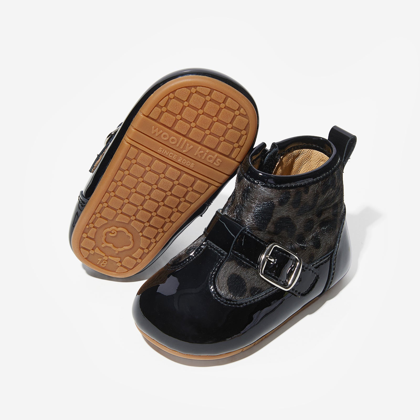 alva obsidian black woolly kids autumn infant leathr shoes kids sneakers infant shoes learn to walk shoes for infant