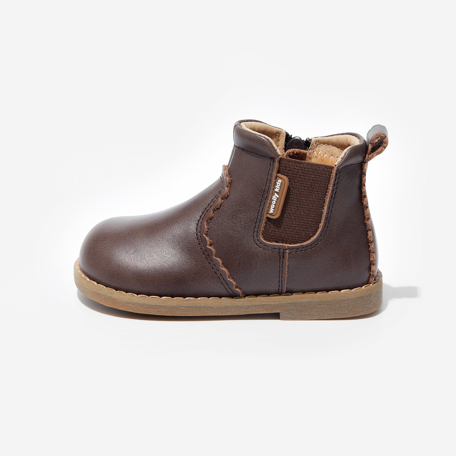 fur lillian coffee brown woolly kids leather kids shoes baby infants shoes Thermo boots baby shoes Childrens snow boots