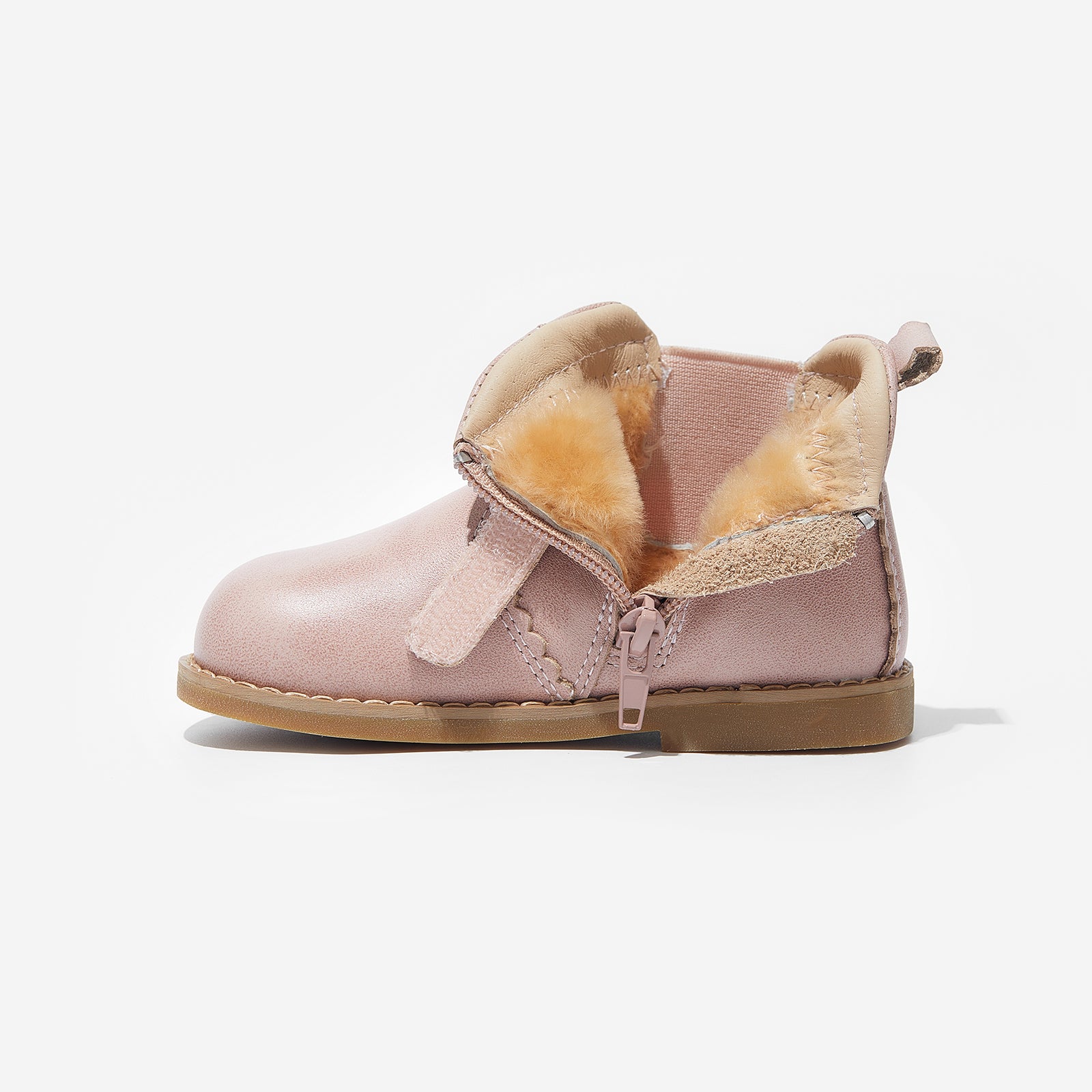 fur lillian gooseberry pink woolly kids leather kids shoes baby infants shoes Winter boots childrens barefoot shoes Kids snow boots