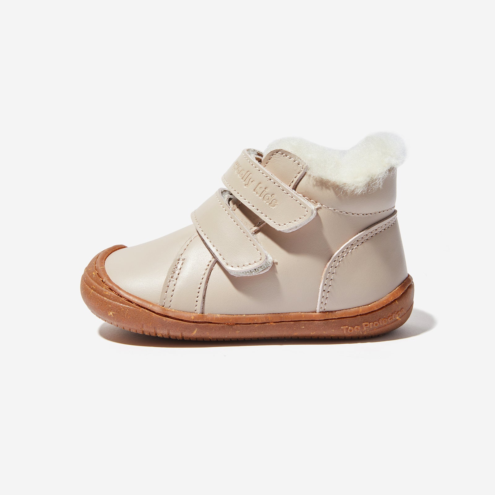 fur mini neve ivory white woolly kids leather kids shoes baby infants shoes Warm barefoot childrens shoes Girls boots