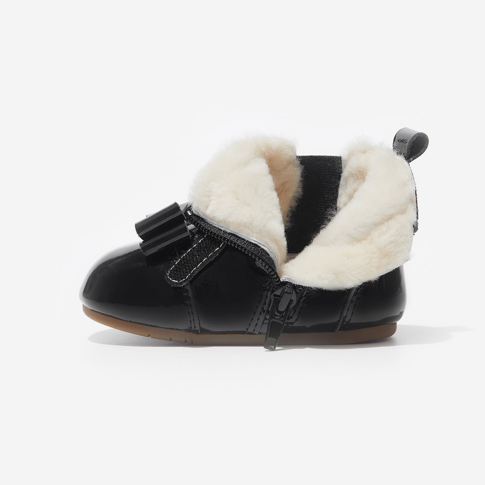 fur rila martin obsidian black woolly kids leather kids shoes baby infants shoes Infant winter boots boys shoes Childrens boots