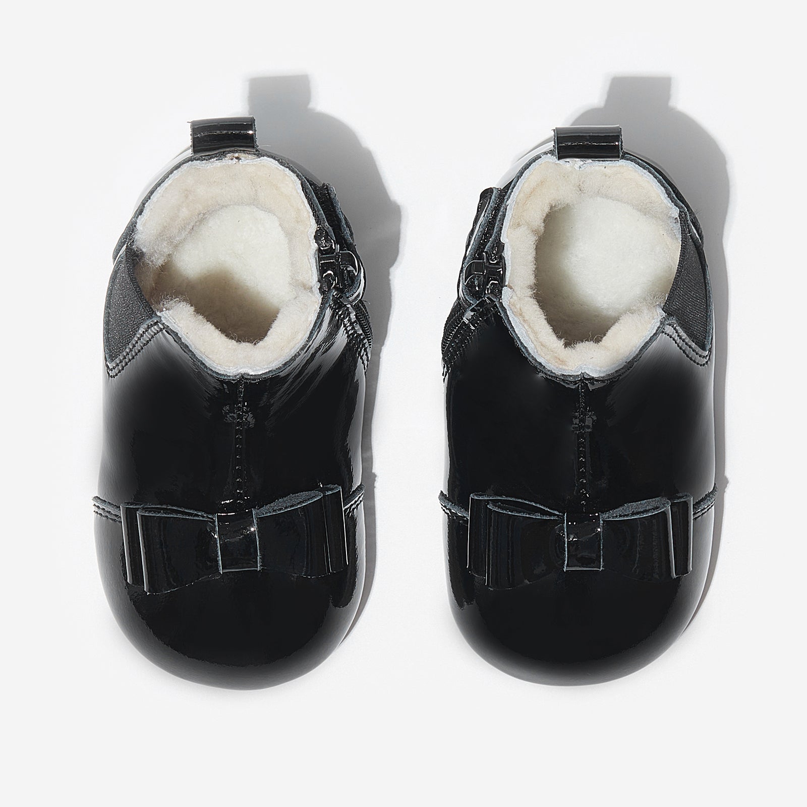 fur rila martin obsidian black woolly kids leather kids shoes baby infants shoes Thermo boots baby shoes Childrens snow boots