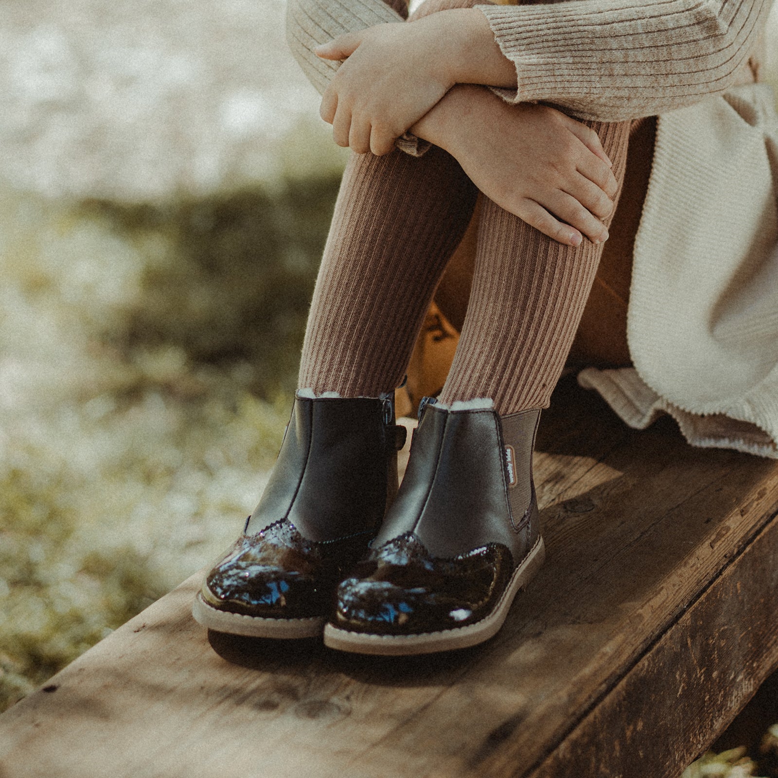 ilsa acorn brown woolly kids leather kids shoes baby infants shoes Boys winter boots slip on shoes Boys snow boots