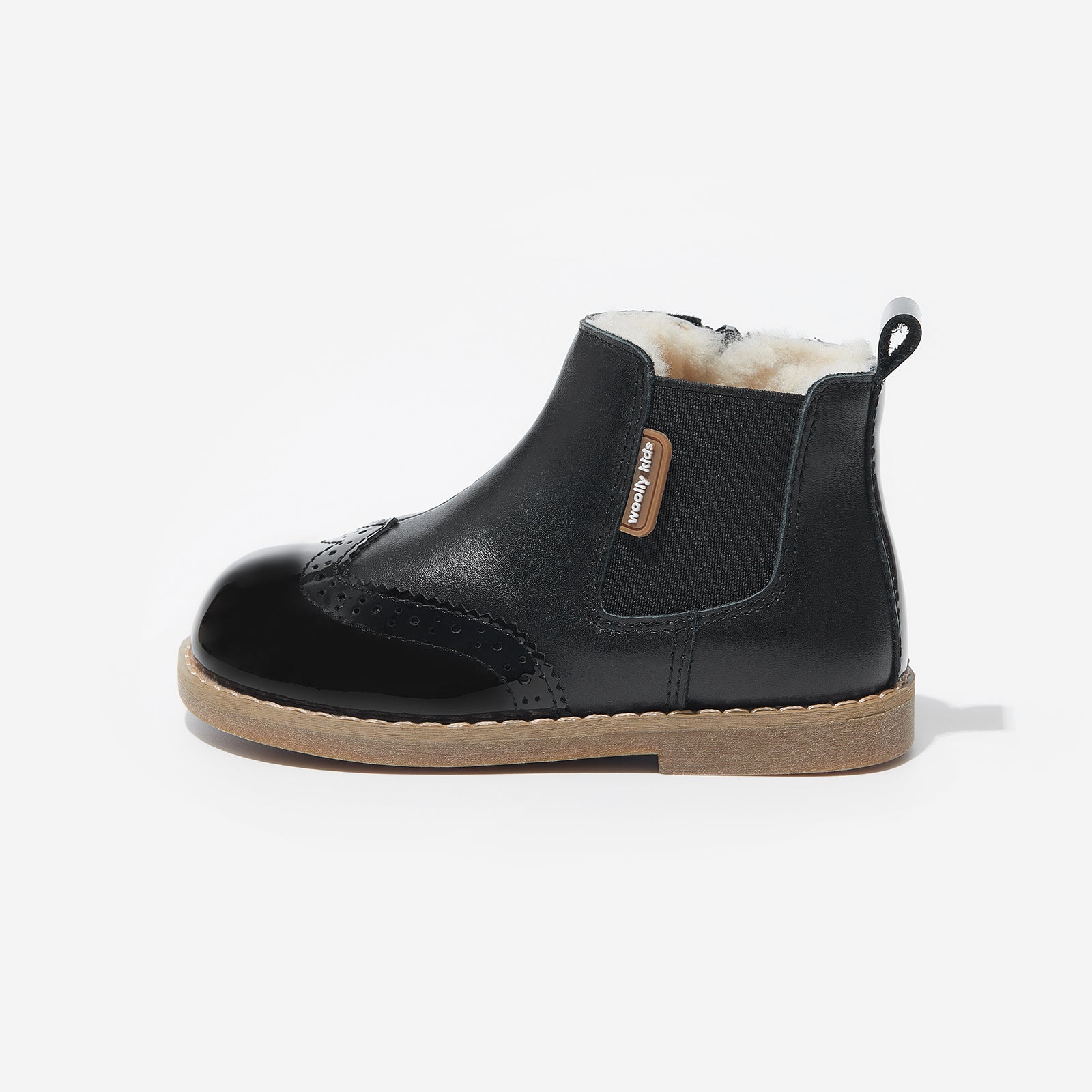 ilsa obsidian black woolly kids leather kids shoes baby infants shoes Girls winter boots toddler shoes Toddler girl boots