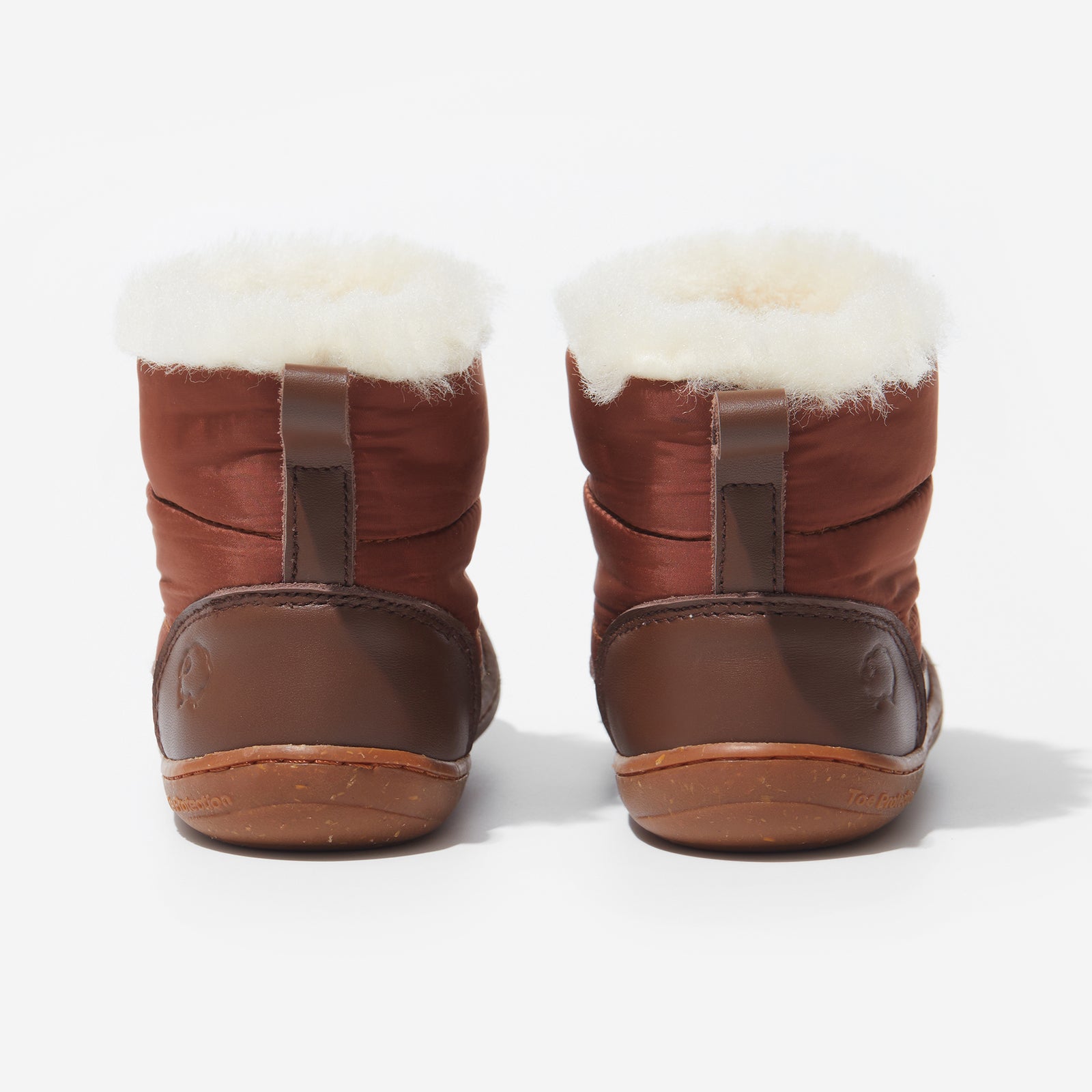 north cocoa brown woolly kids leather kids shoes baby infants shoes Wool lining infants shoe Autumn