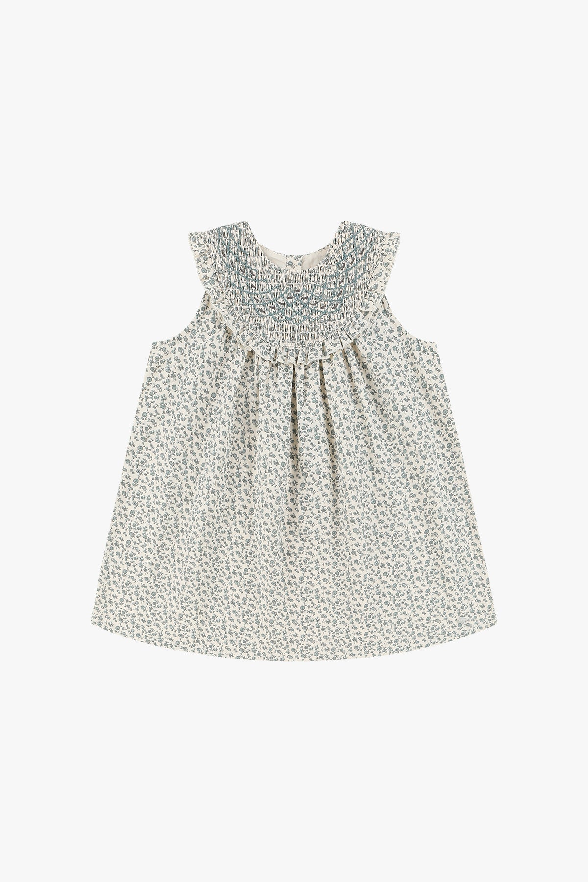 wirrawirra organic infant clothes embroidered smock dress blue star flower 24 Summer Dresses Girls New Arrivals Skirts