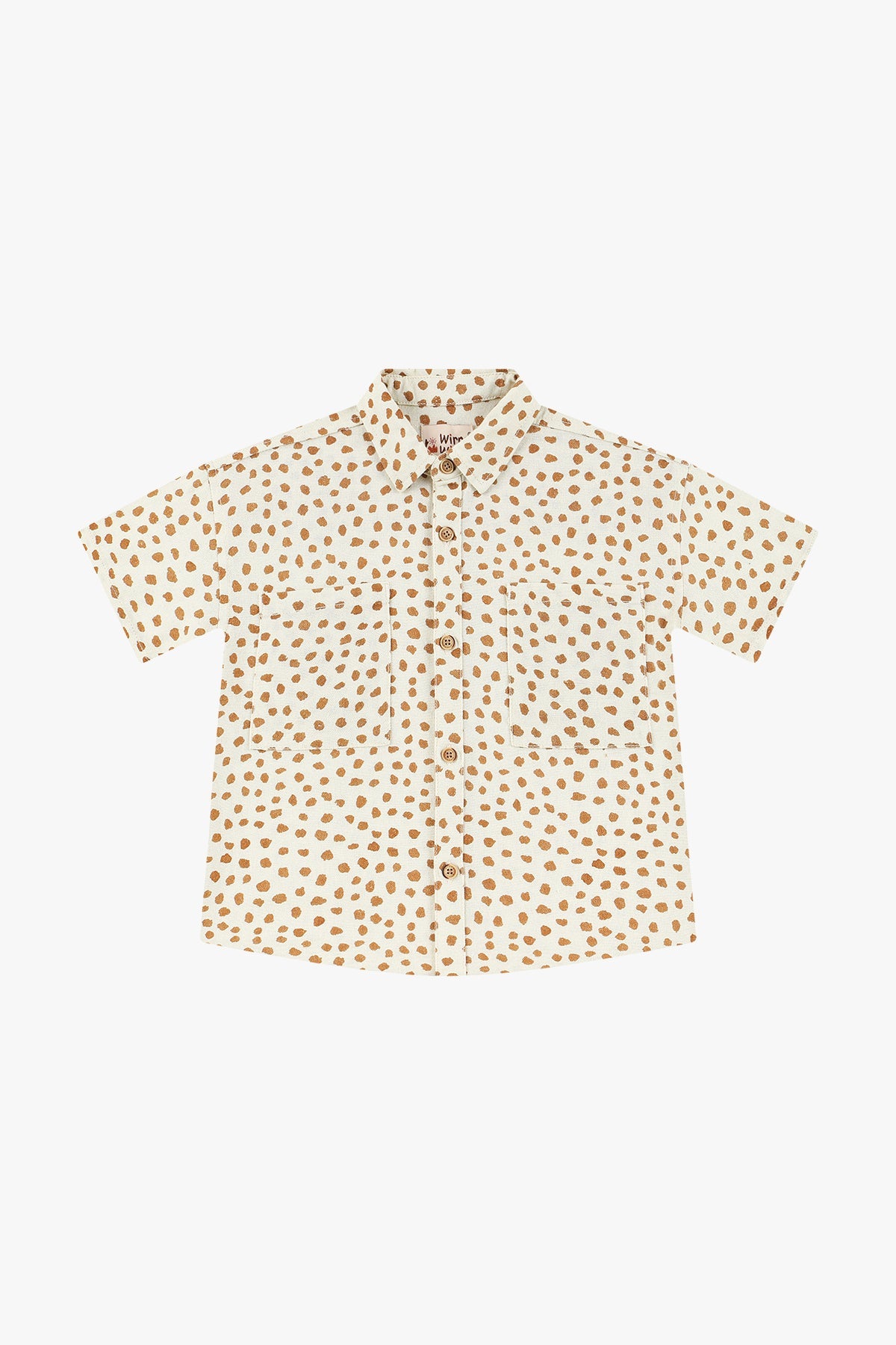 wirrawirra organic cotton newborn clothes leopard print linen shirt leopard print 24 Summer Blouses Boys Essentials New Arrivals Shirts