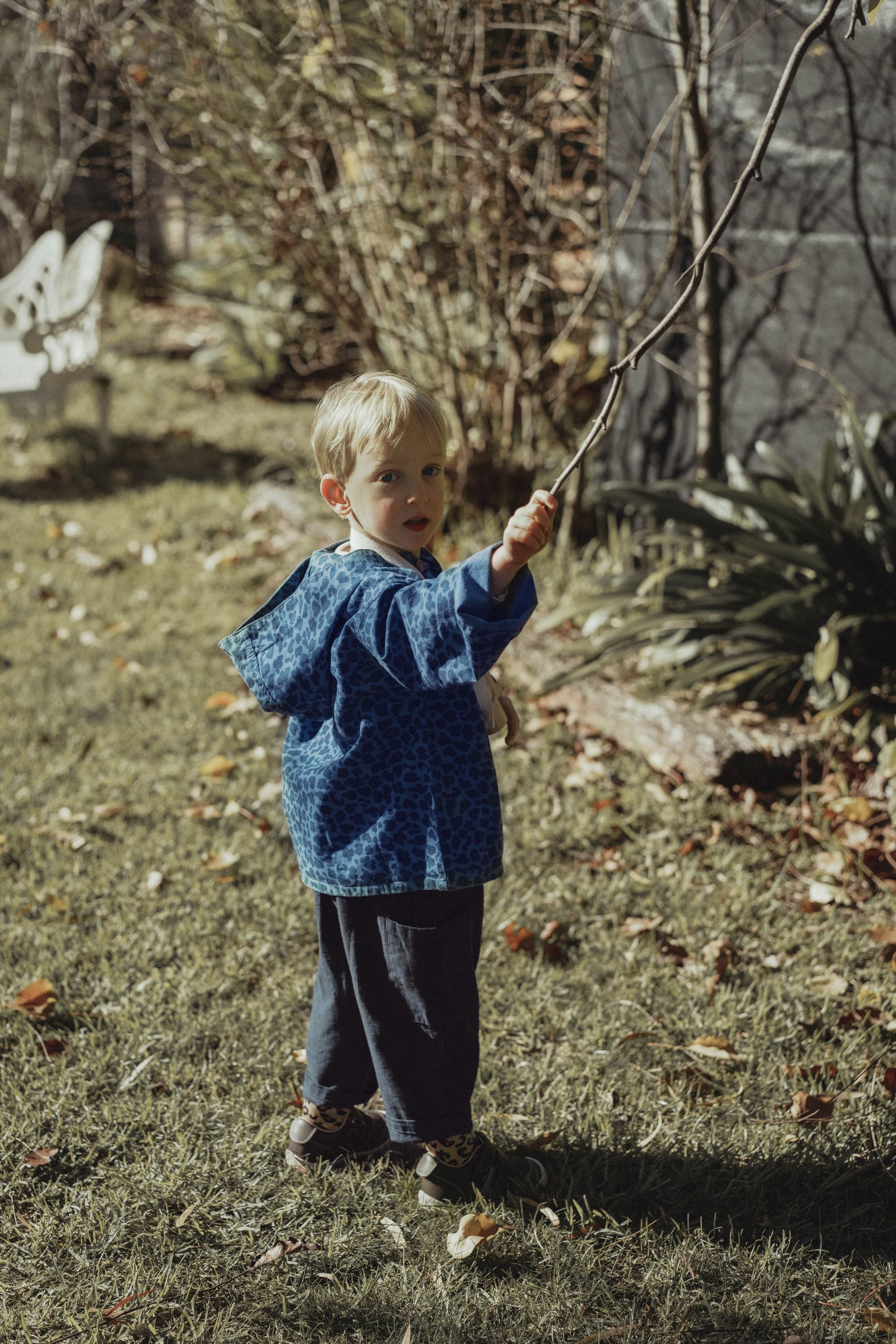 wirrawirra gender neutral newborn outfit leopard print hoodie jacket navy blue 24 Autumn Autumn Boys Gilets Girls Jackets New Arrivals Spring