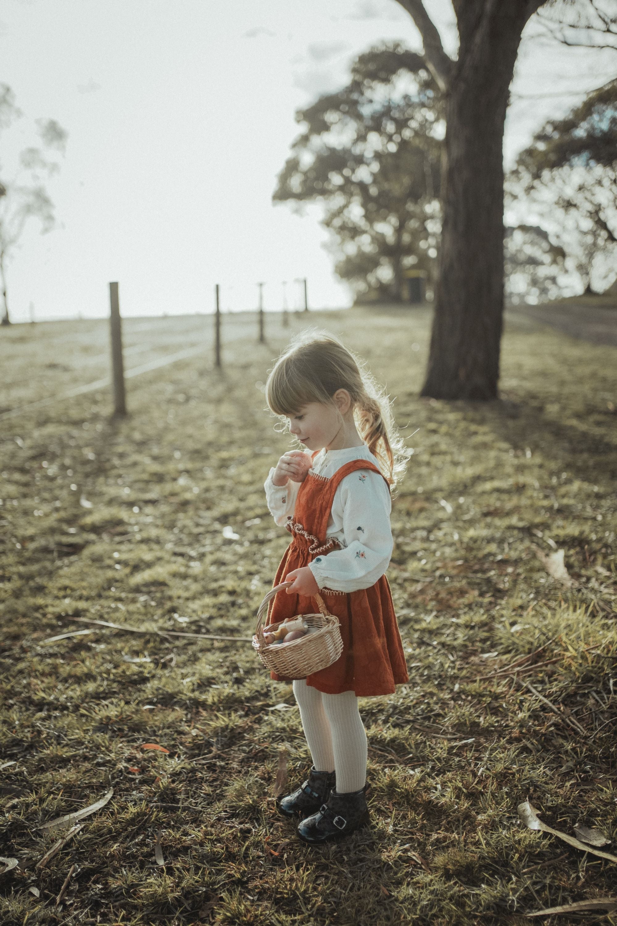 wirrawirra cute baby clothes country style suspender dress caramel 24 Autumn Autumn Dresses Girls New Arrivals Skirts Spring