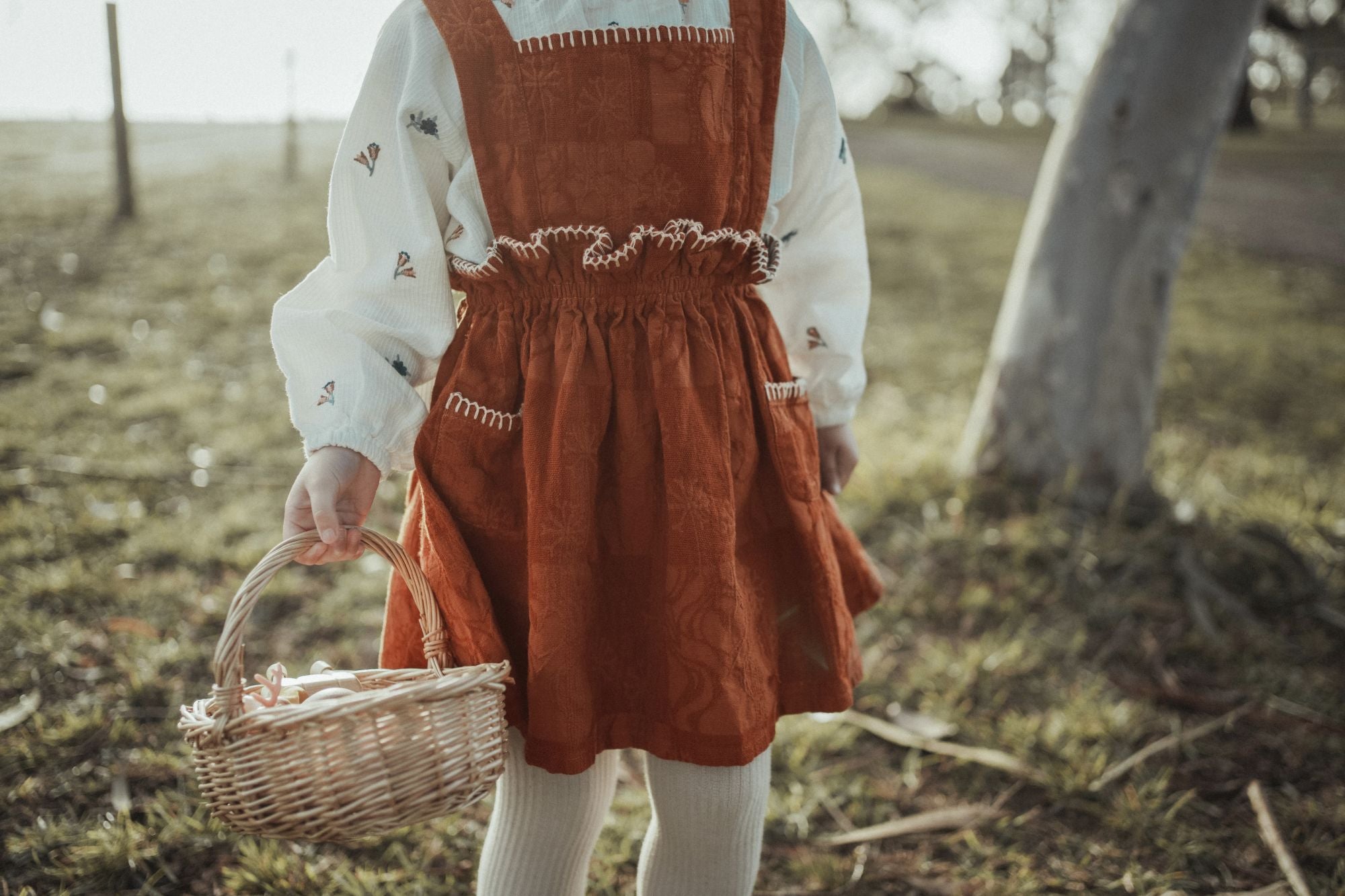 wirrawirra baby girl clothes country style suspender dress caramel 24 Autumn Autumn Dresses Girls New Arrivals Skirts Spring