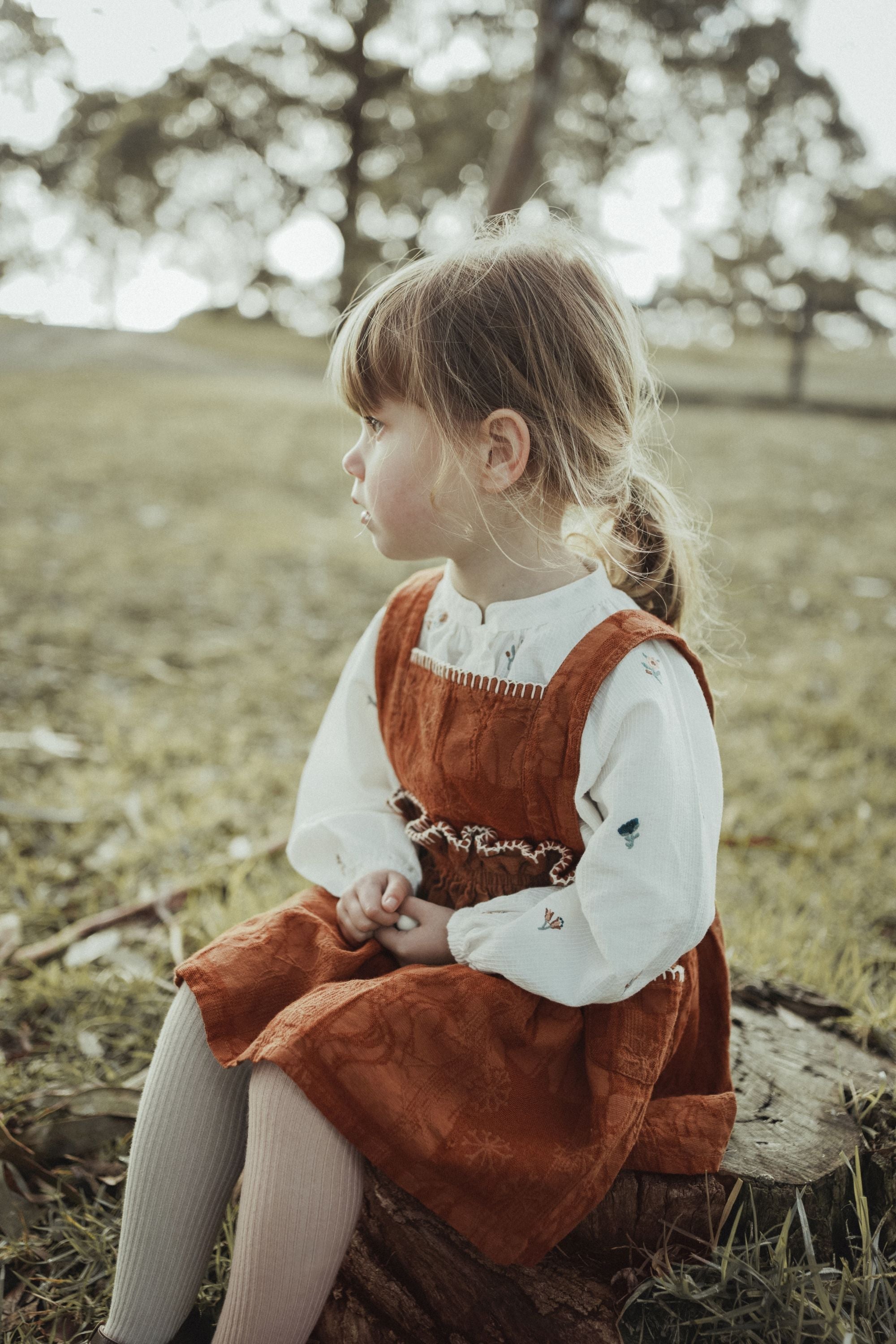 wirrawirra cute baby boy clothes country style suspender dress caramel 24 Autumn Autumn Dresses Girls New Arrivals Skirts Spring