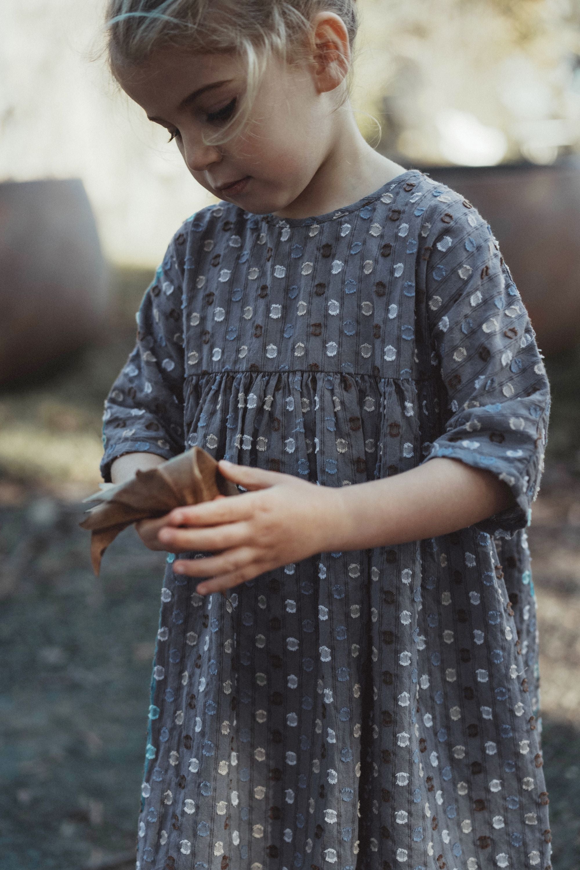 wirrawirra gender neutral newborn clothes vintage polka dot dress navy blue polka dot 24 Autumn Autumn Dresses Girls New Arrivals Skirts Spring