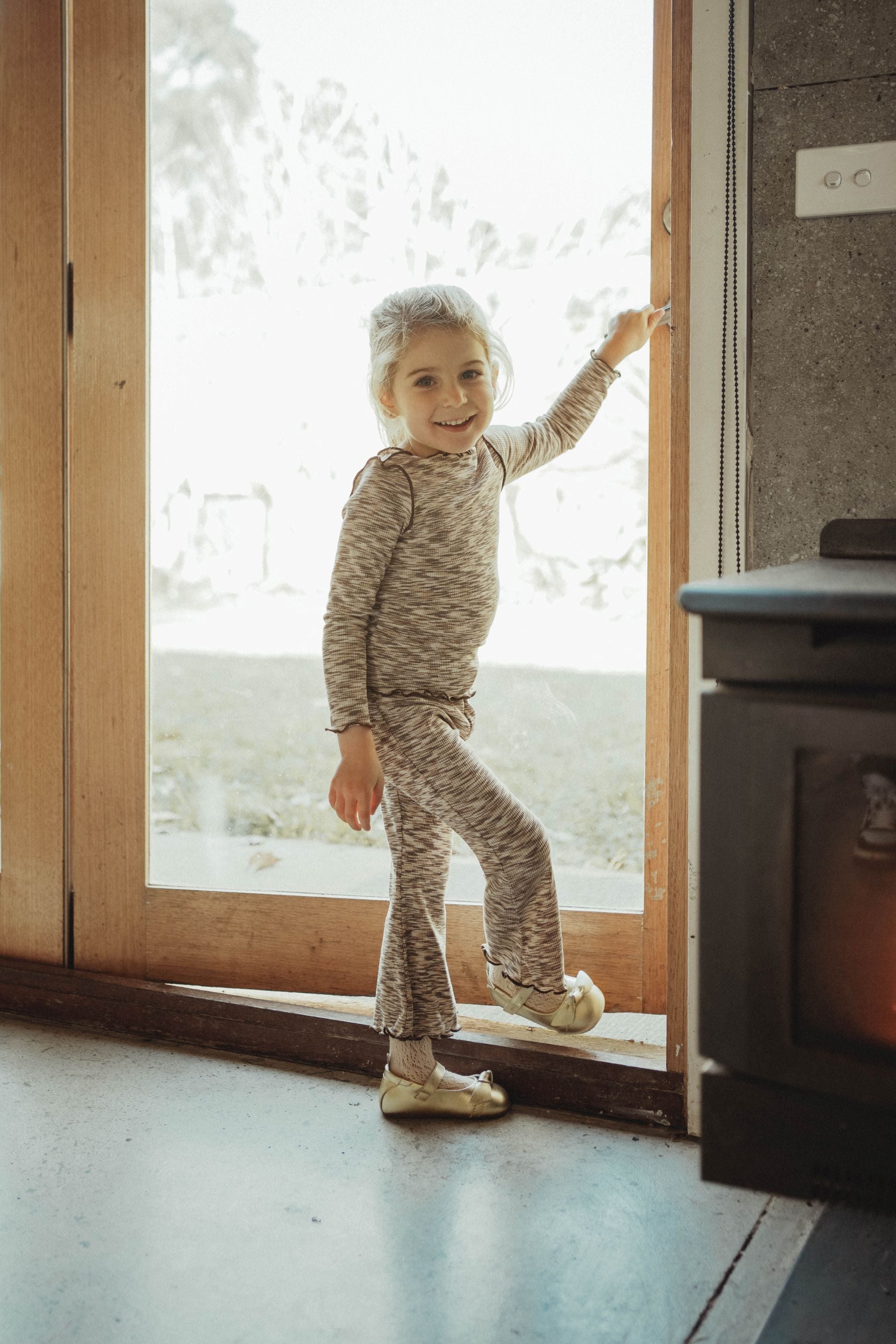 wirrawirra girl clothes lycra long sleeve t shirt caramel cocoa 24 Autumn Autumn Essentials Girls New Arrivals Spring