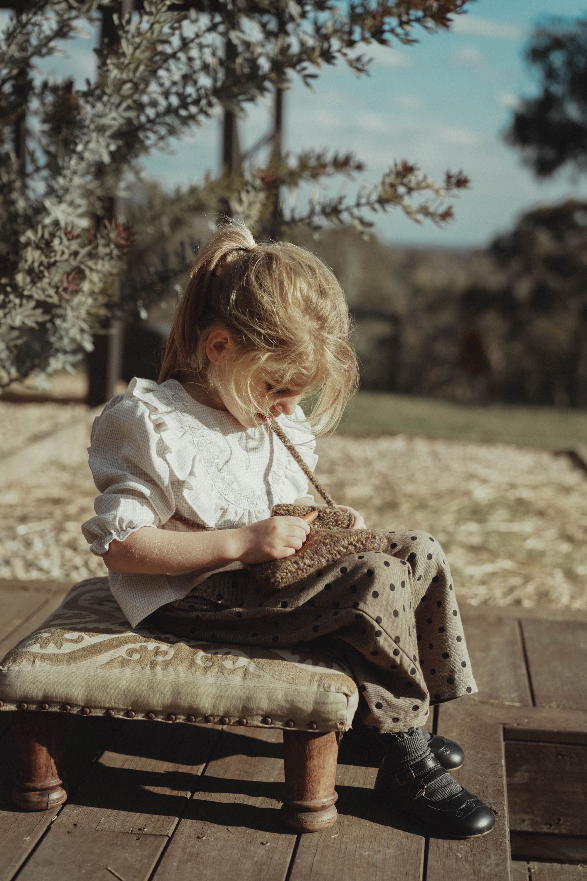 wirrawirra gender neutral infant clothes ruffled collar blouse light apricot 24 Autumn Autumn Blouses Girls New Arrivals Shirts Spring