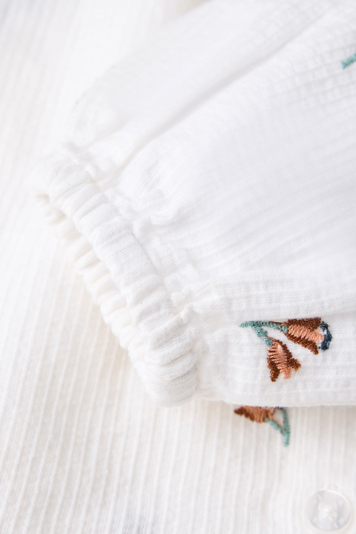 wirrawirra cute baby clothes cotton embroidered blouse cream 24 Autumn Autumn Blouses Girls New Arrivals Shirts Spring