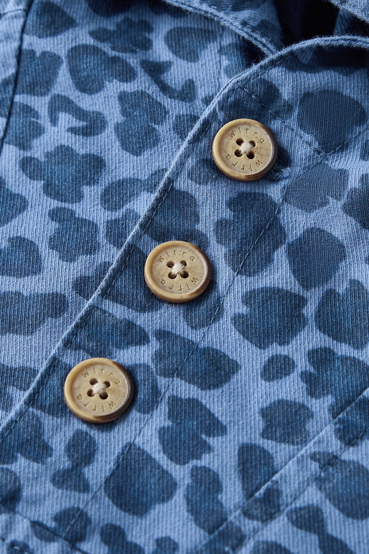 wirrawirra baby clothes leopard print hoodie jacket navy blue 24 Autumn Autumn Boys Gilets Girls Jackets New Arrivals Spring