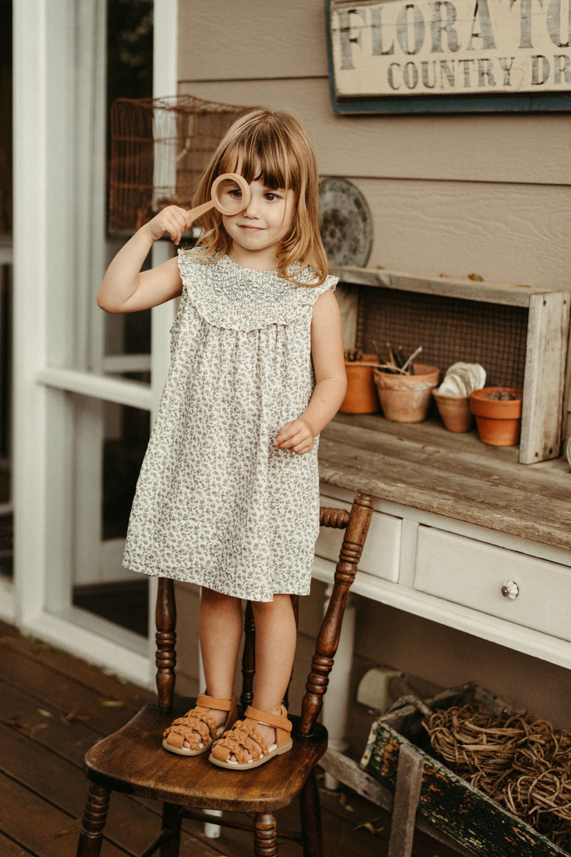 wirrawirra gender neutral newborn clothes embroidered smock dress blue star flower 24 Summer Dresses Girls New Arrivals Skirts