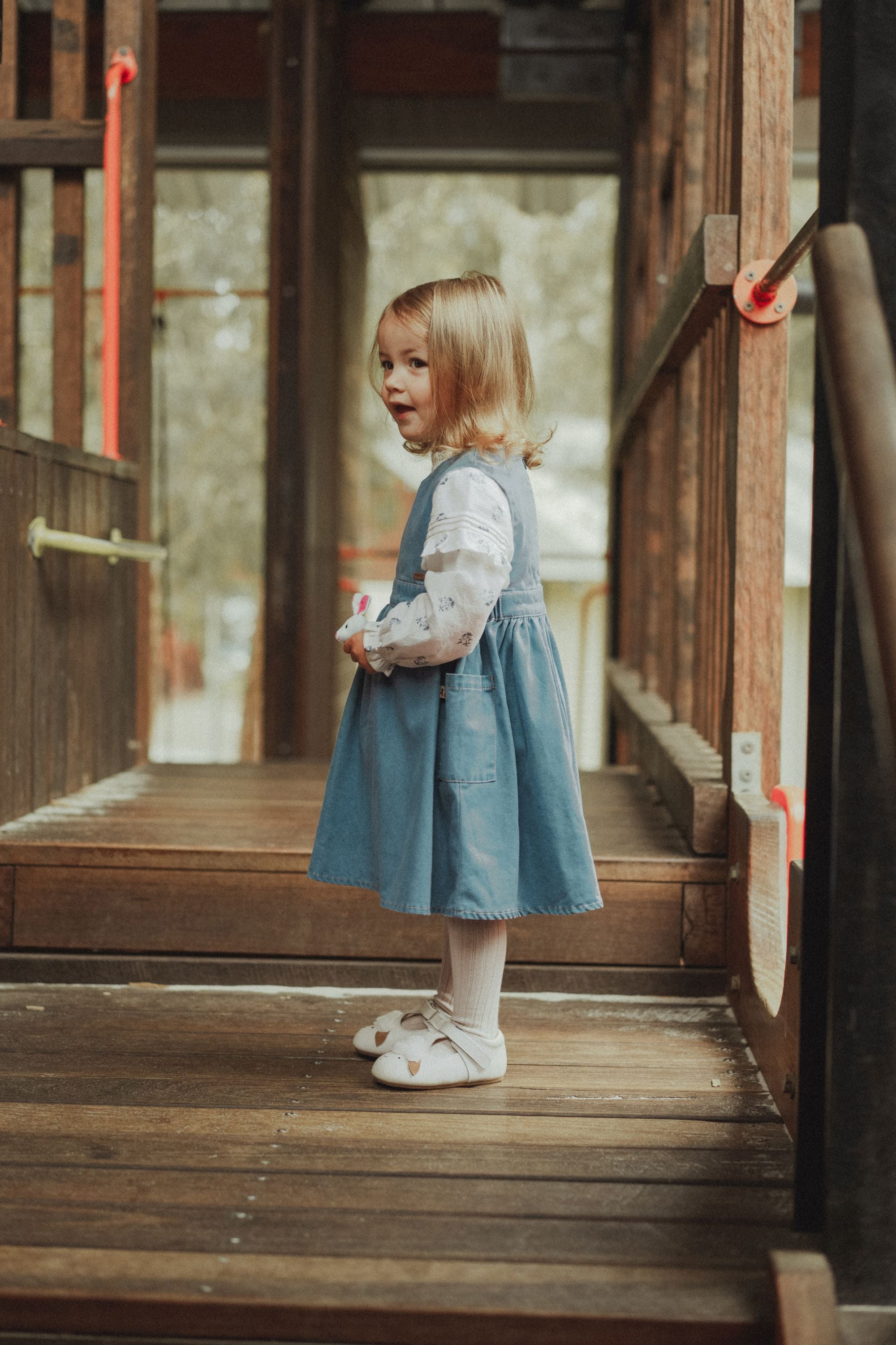 wirrawirra designer baby clothes tencel denim vest dress denim blue 24 Spring Dresses Girls New Arrivals Skirts