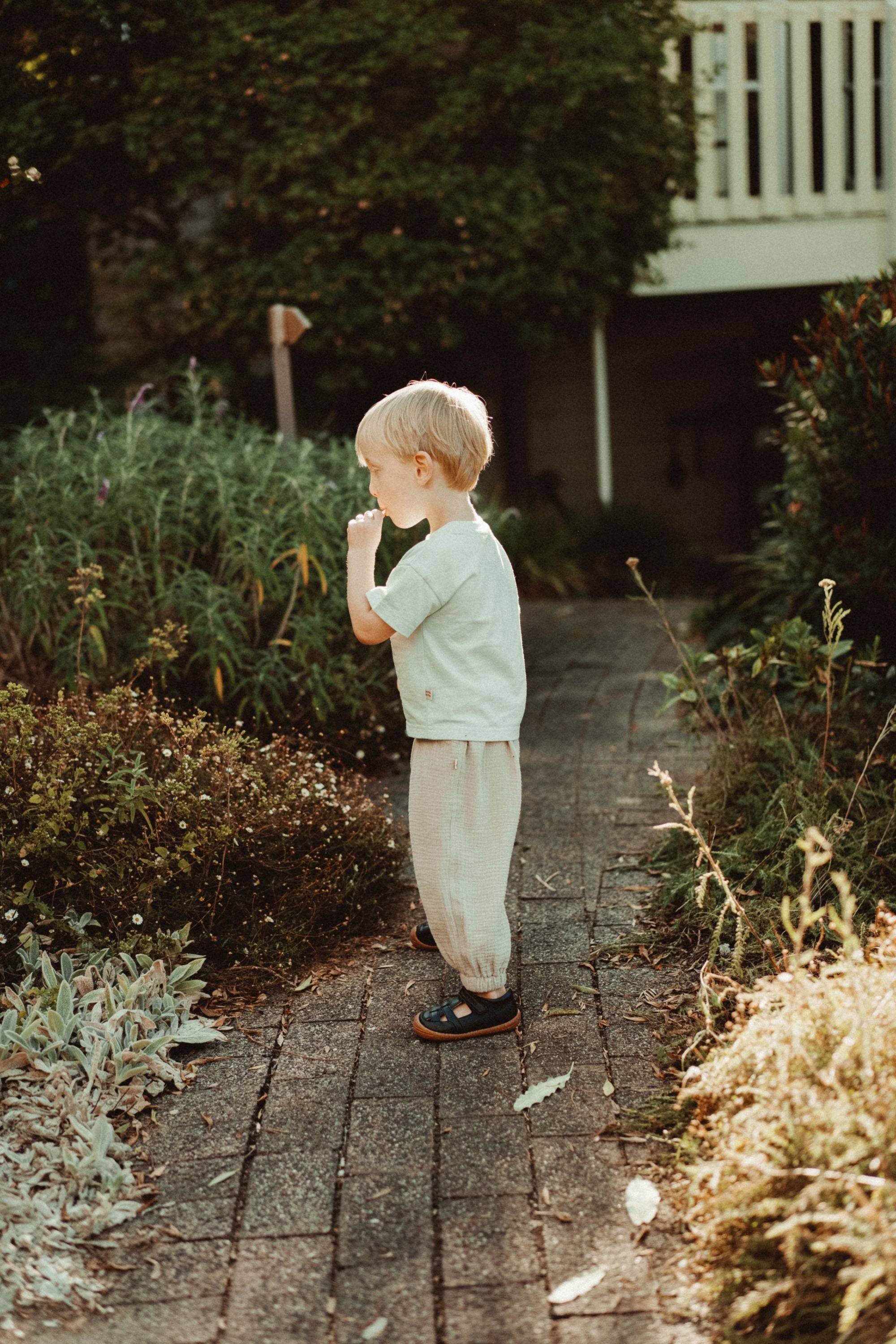 wirrawirra cute baby boy clothes double layer crepe pants grey 24 Summer Boys Essentials Girls Leggings New Arrivals Trousers