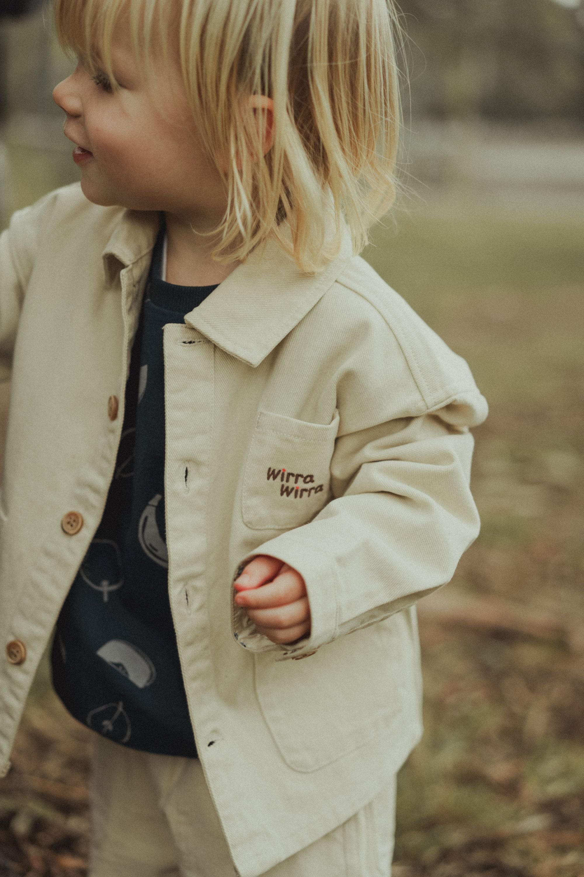 wirrawirra baby store long sleeved jacket beige 24 Spring Boys Gilets Girls Jackets New Arrivals Gilets