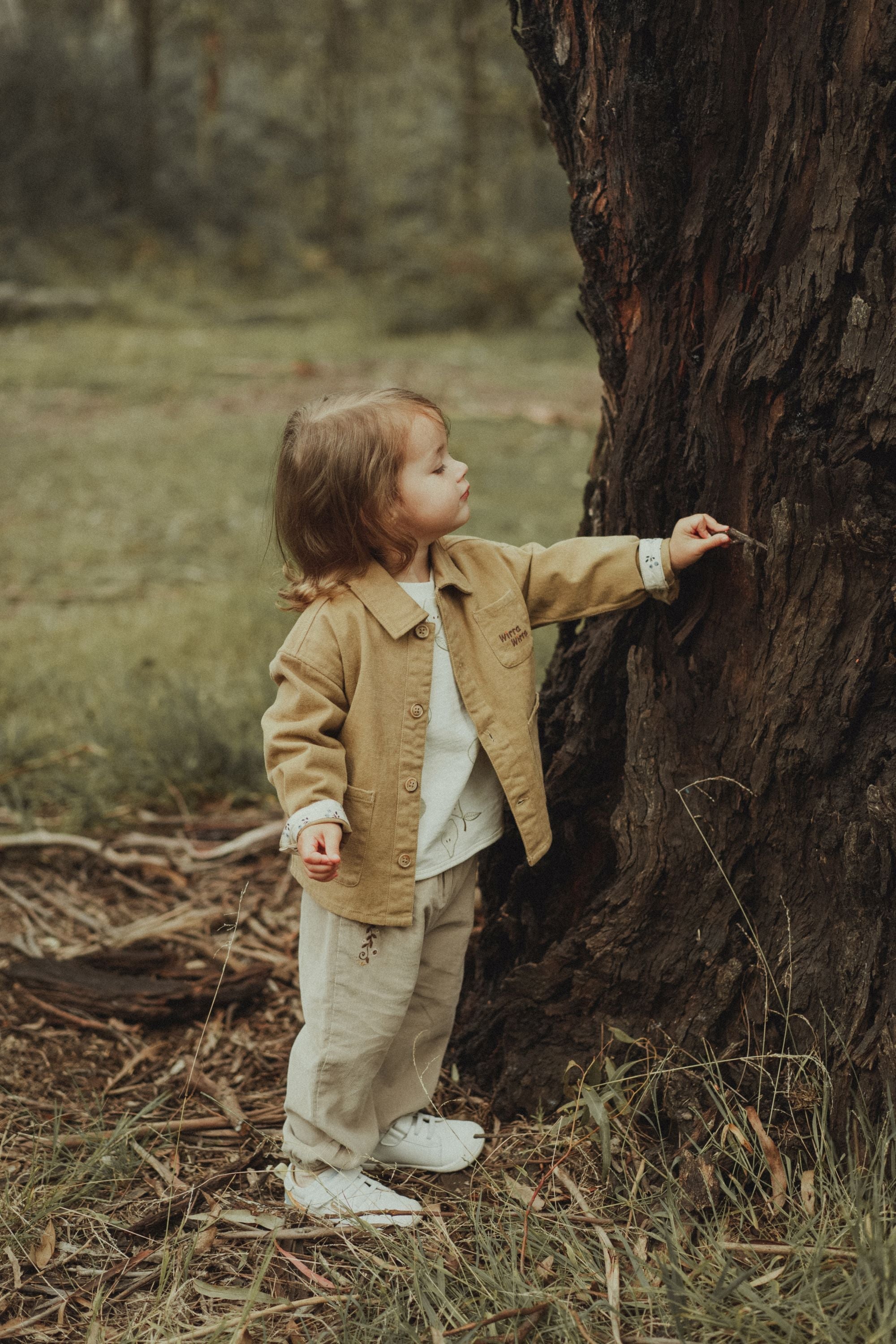 wirrawirra cute baby clothes long sleeved jacket khaki 24 Spring Boys Gilets Girls Jackets New Arrivals Gilets