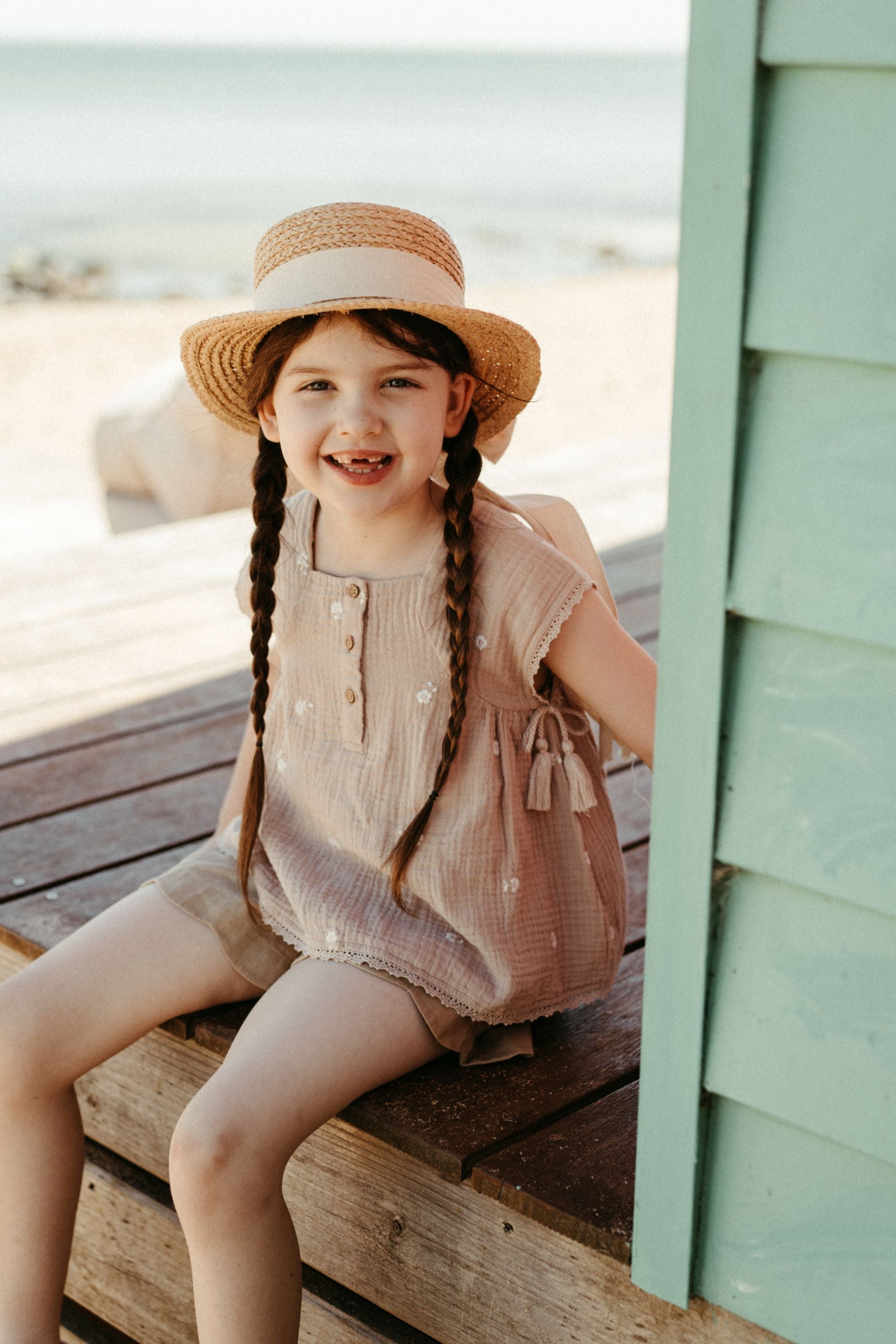 wirrawirra infants store linen lace shorts sand 24 Summer Girls New Arrivals Shorts