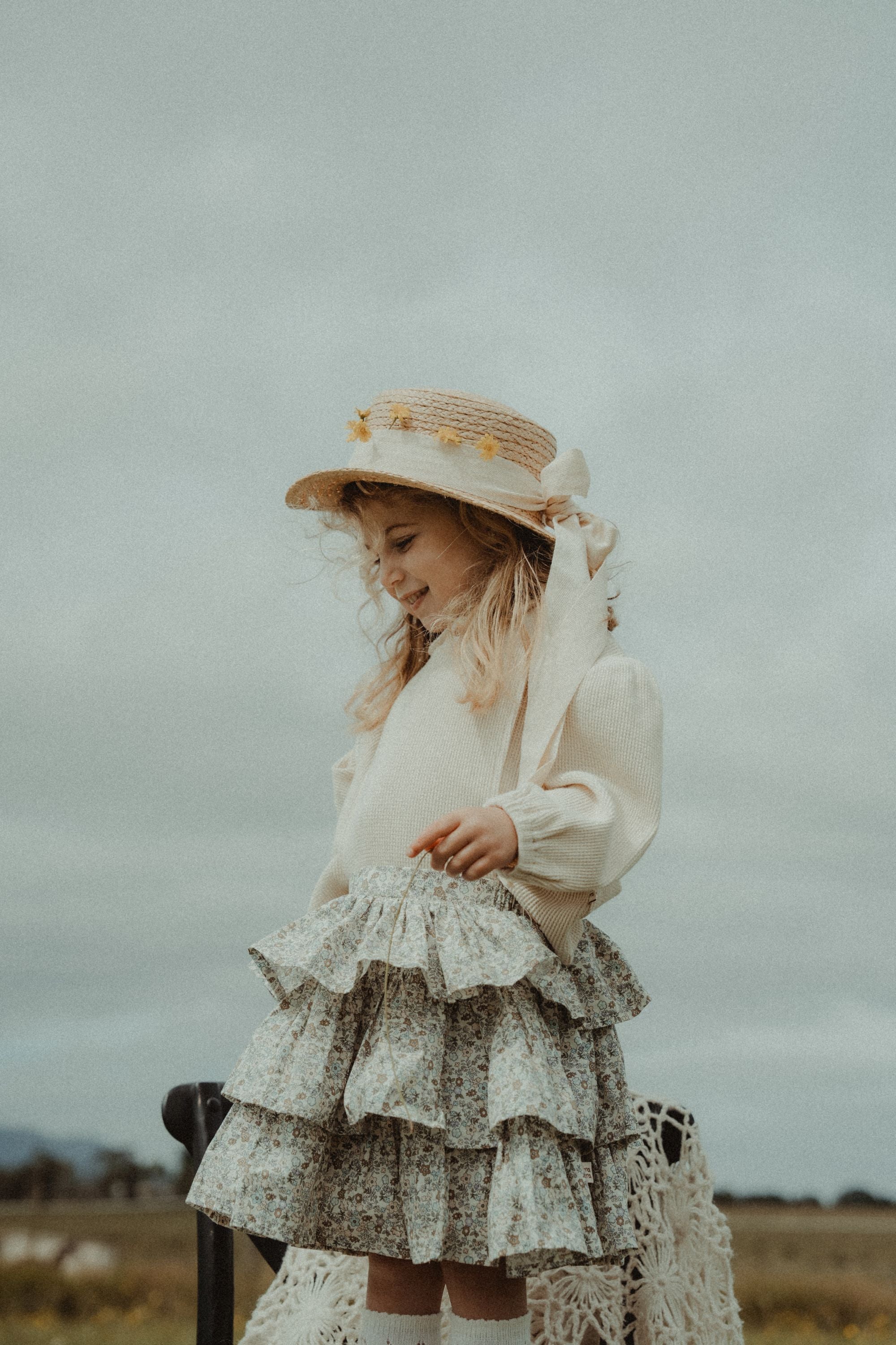 wirrawirra organic baby clothes waffle plaid long sleeved shirt beige 24 Spring Blouses Girls New Arrivals Shirts